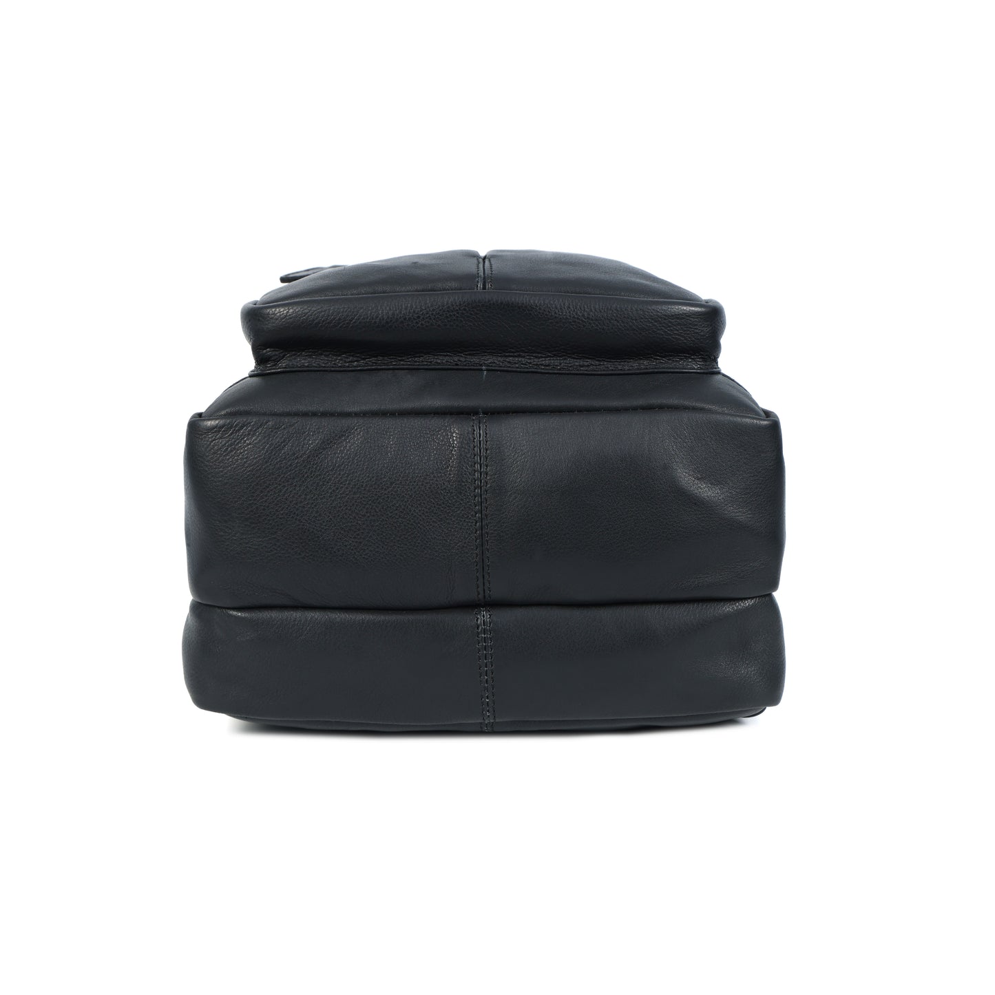 Unisex Black Genuine Leather Backpack Sleek, Durable & Timeless.BG-1630