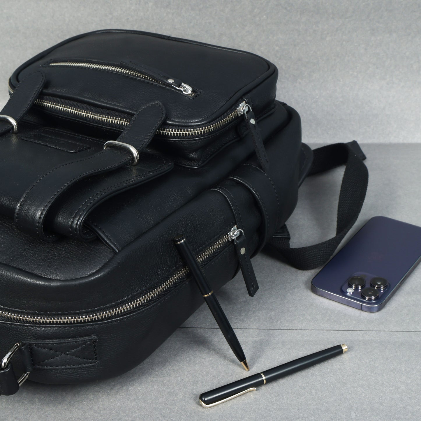 Compact & Stylish Leather Unisex Small Backpack  Perfect for Everyday Use. Art: BG-1610-S