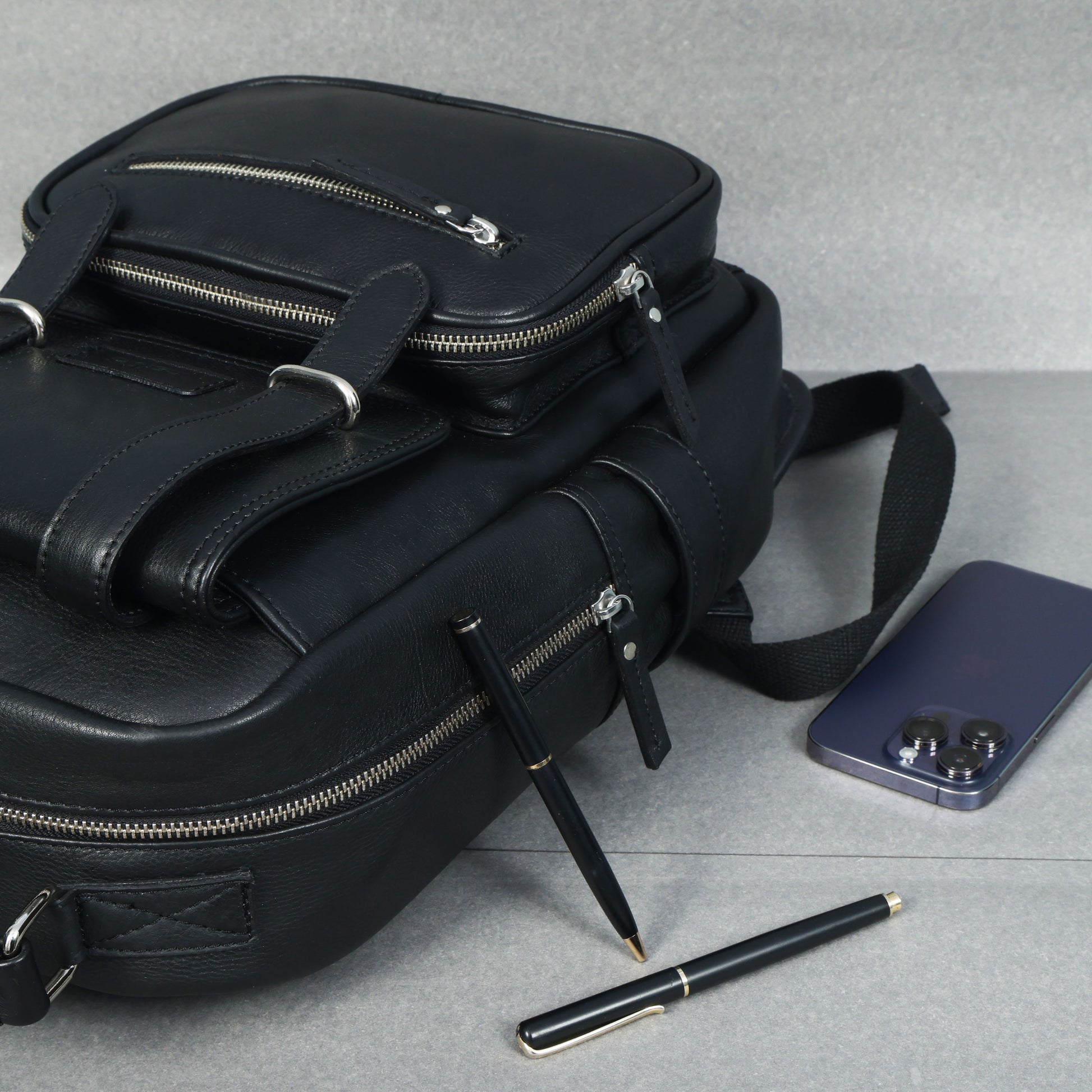 Compact & Stylish Leather Unisex Small Backpack  Perfect for Everyday Use. Art: BG-1610-S