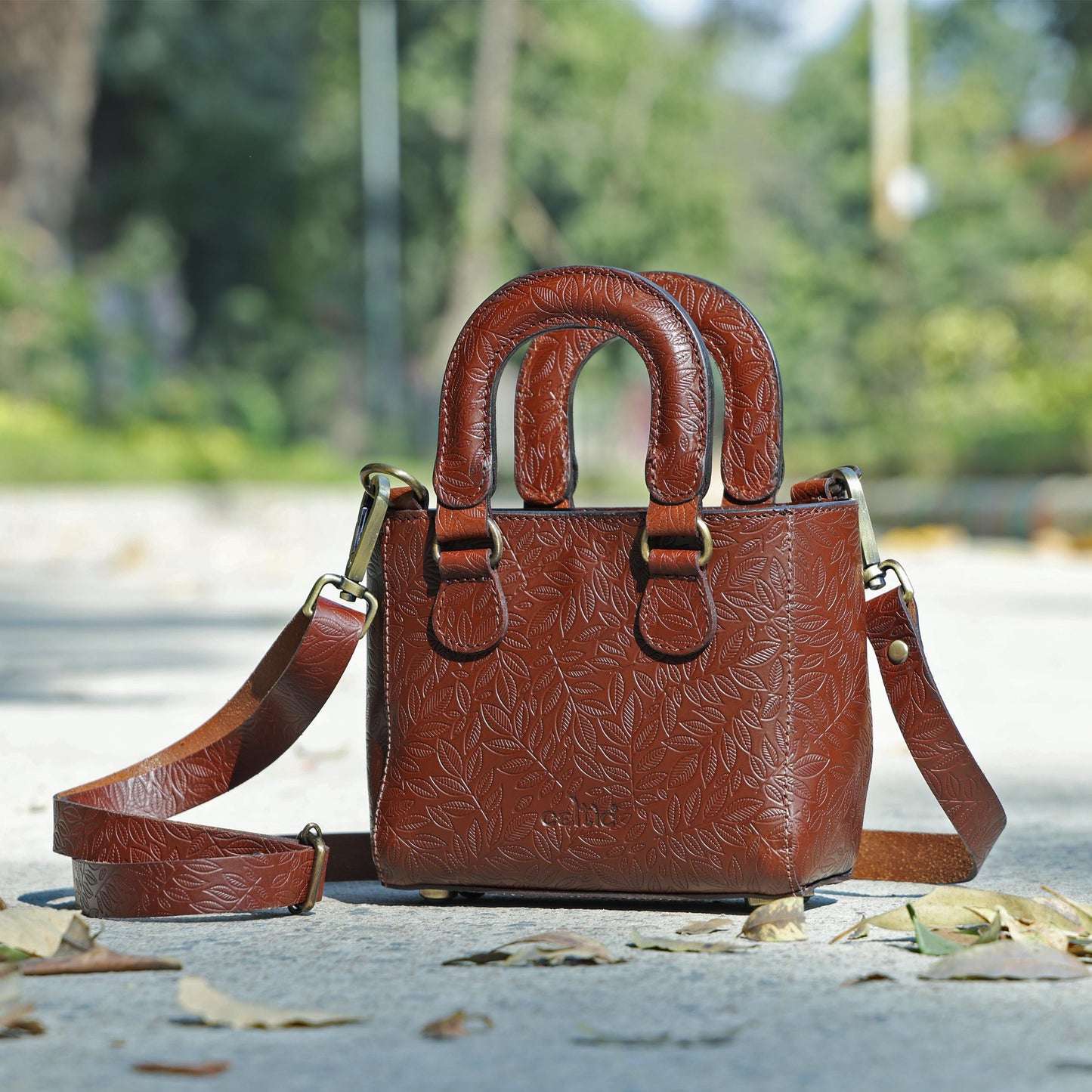 Premium Leather Designer Sling Bag  Stylish & Functional for Everyday Use.BG-1619 E Brown