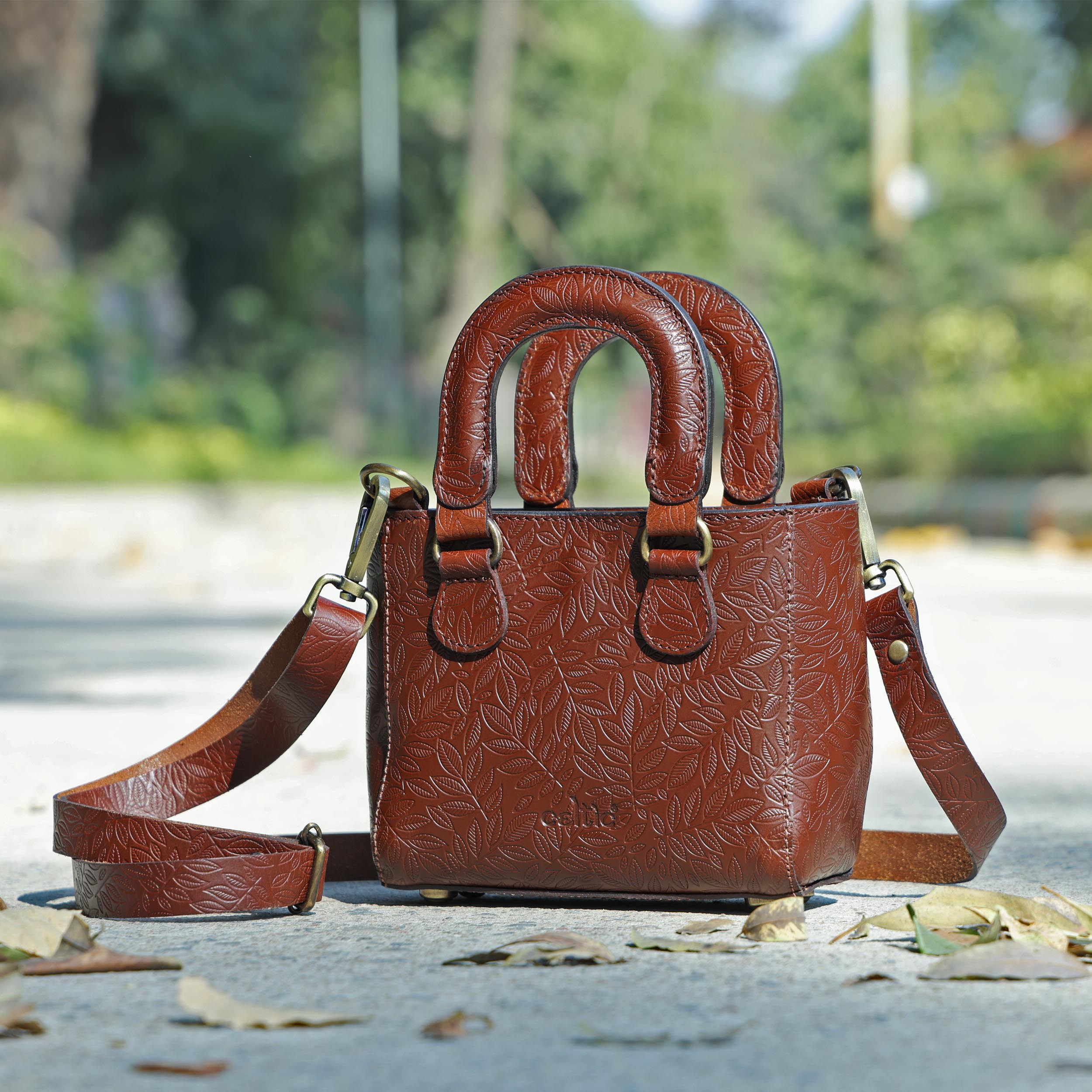 Premium Leather Designer Sling Bag Stylish & Functional for Everyday Use.BG-1619 E Brown