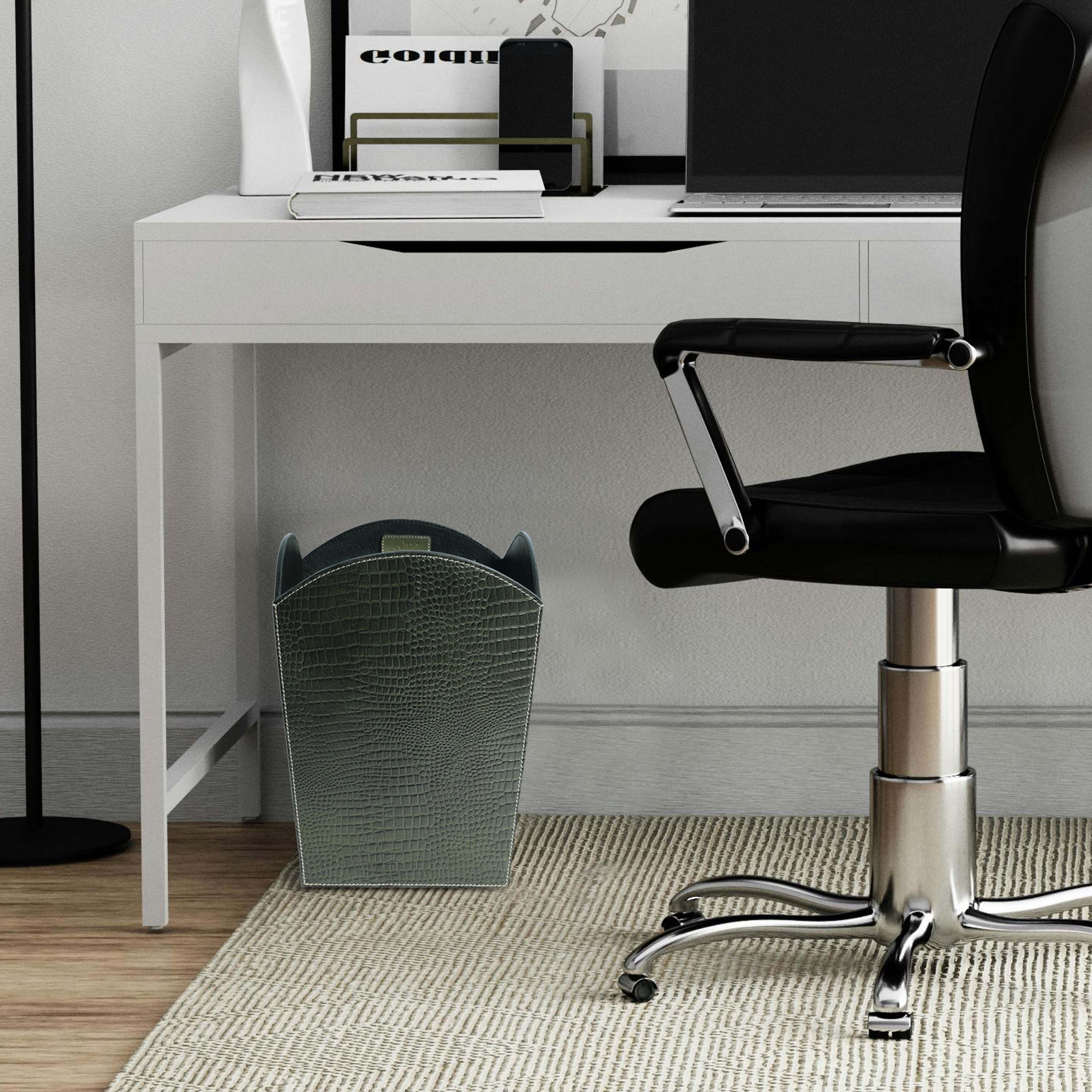 Premium Leather Dustbin for Office Use Stylish & Functional Waste Solution Art: LD-02