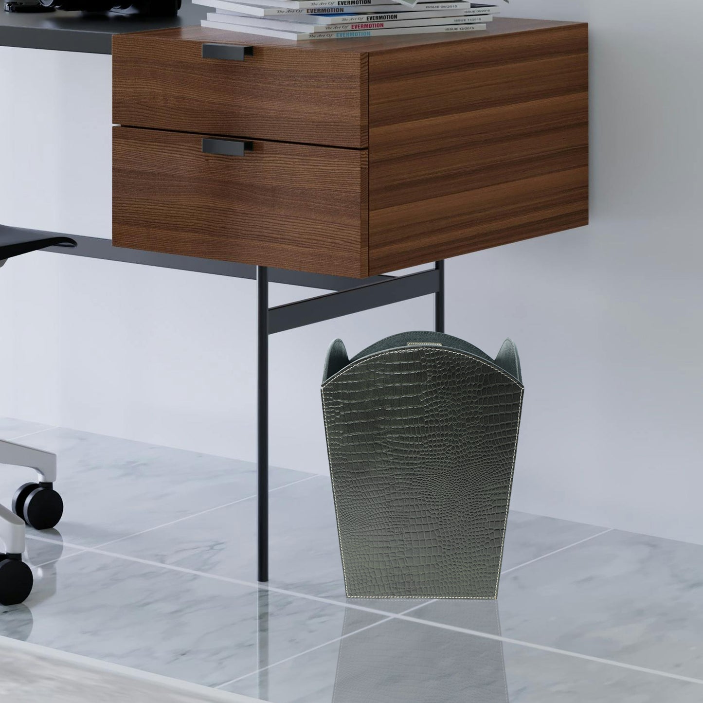 Premium Leather Dustbin for Office Use Stylish & Functional Waste Solution Art: LD-02