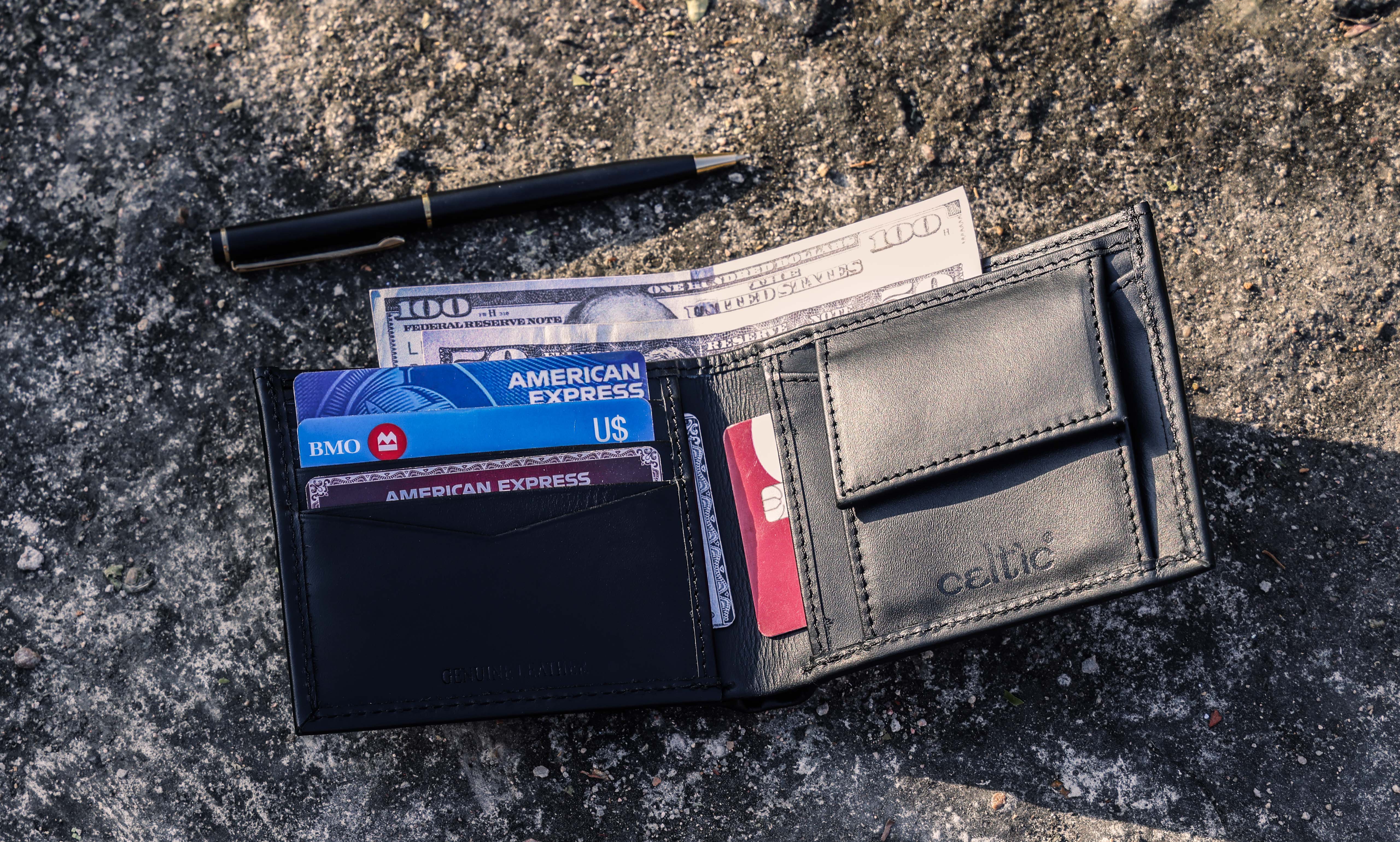Celtic Genuine Leather Bi-Fold Wallet with Coin Pocket | Slim & Stylish Men’s Wallet
