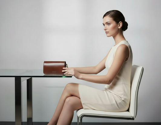 Elegance Redefined: Brown Leather Clutch - Your Timeless Fashion Accessory. - CELTICINDIA