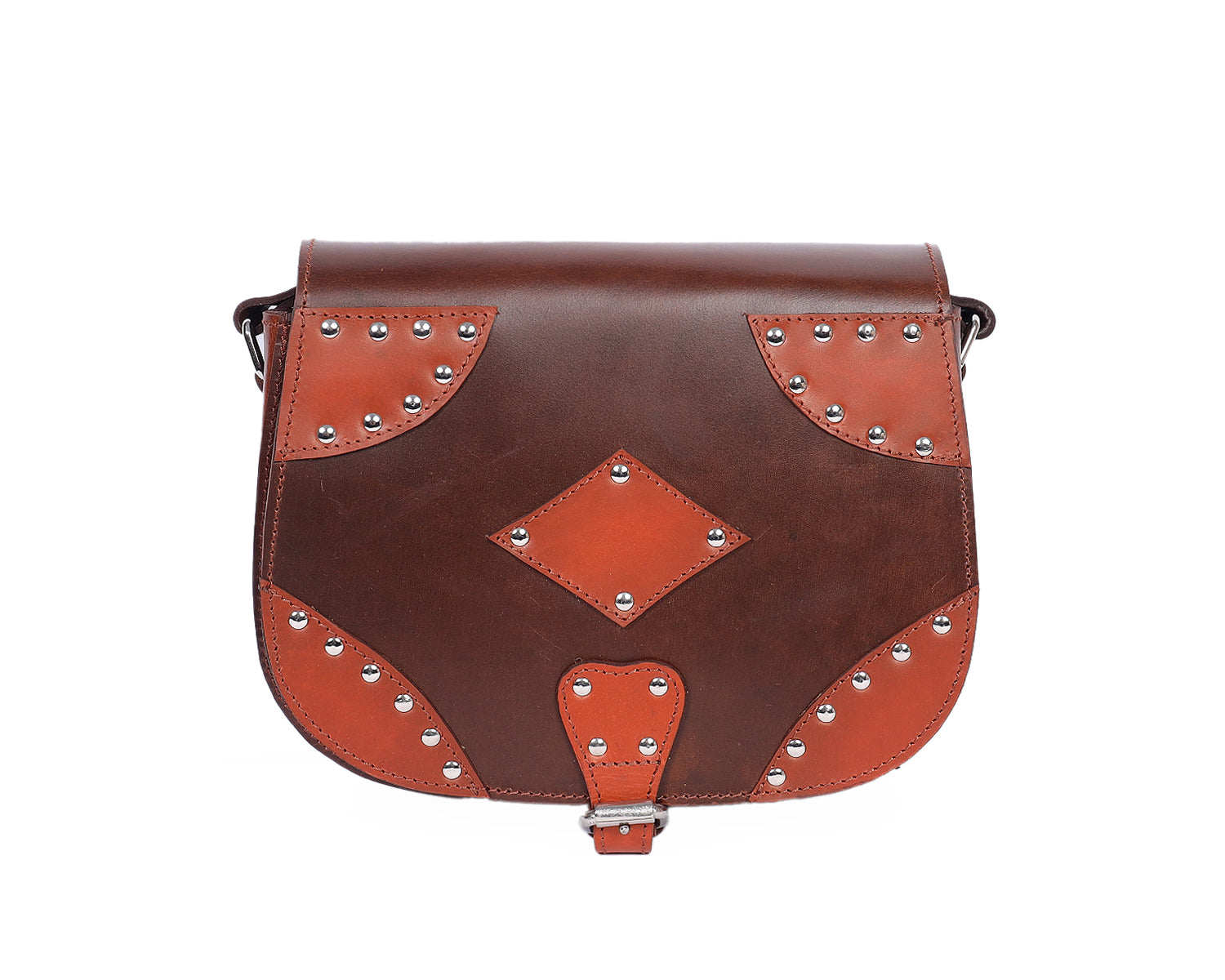 Sophisticated Style On The Go Brown Designer Leather Sling Bag Art Celticindia 6630