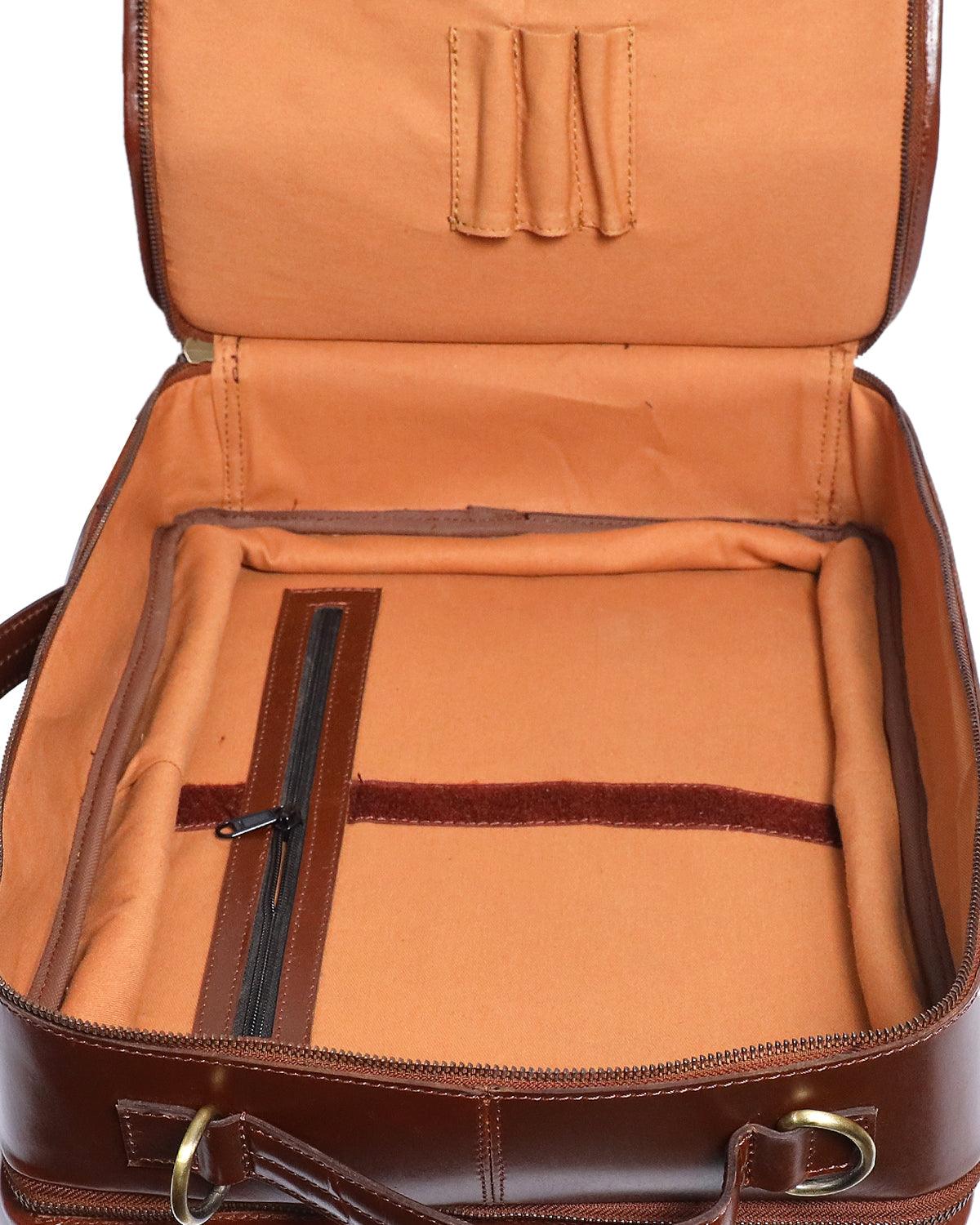 Celtic Brown Color Pure Leather Camera Bag with DSLR case for Professional use - CELTICINDIA