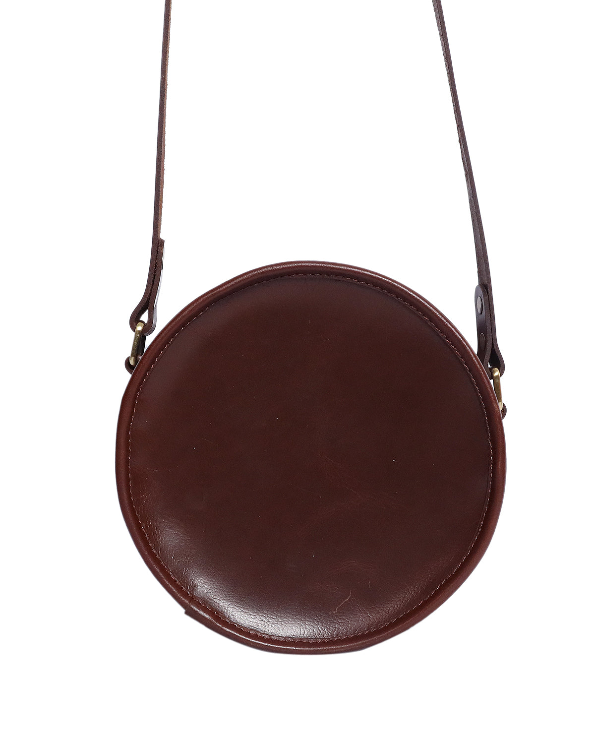 Round Crossbody Sling Bag with Zip Closure