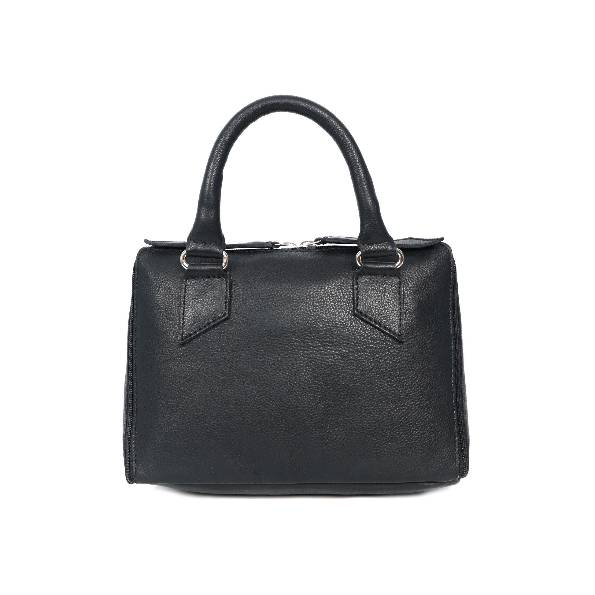 Black Premium Soft 100% Pure Leather Handheld Bag  Elegant & Durable Everyday Purse. BG-1629