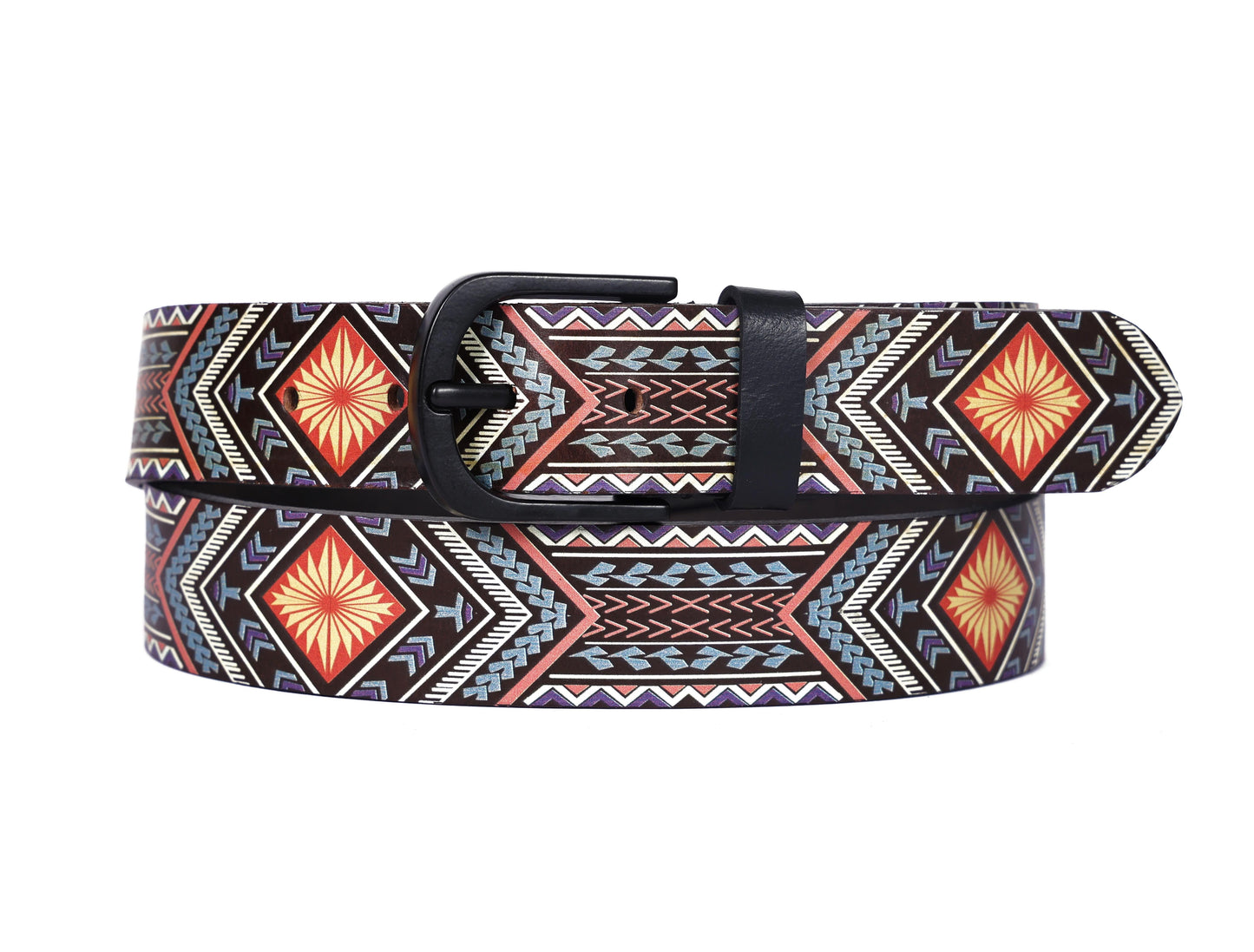 "Colorful Creativity: Leather Multi-Printing Belts for Statement Style" Art: LB-821