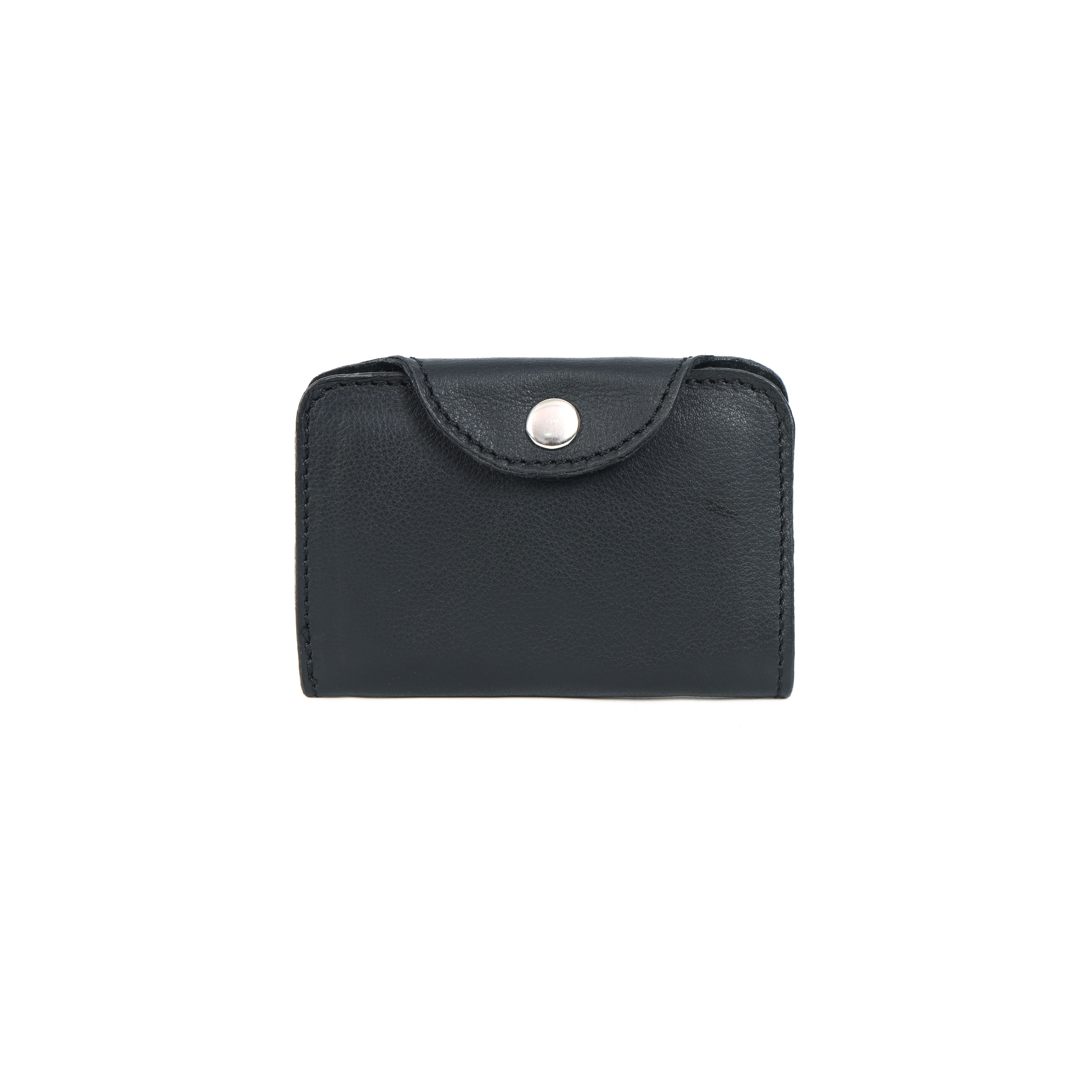 Celtic Genuine Leather Snap Closure Card Holder Wallet – Black
