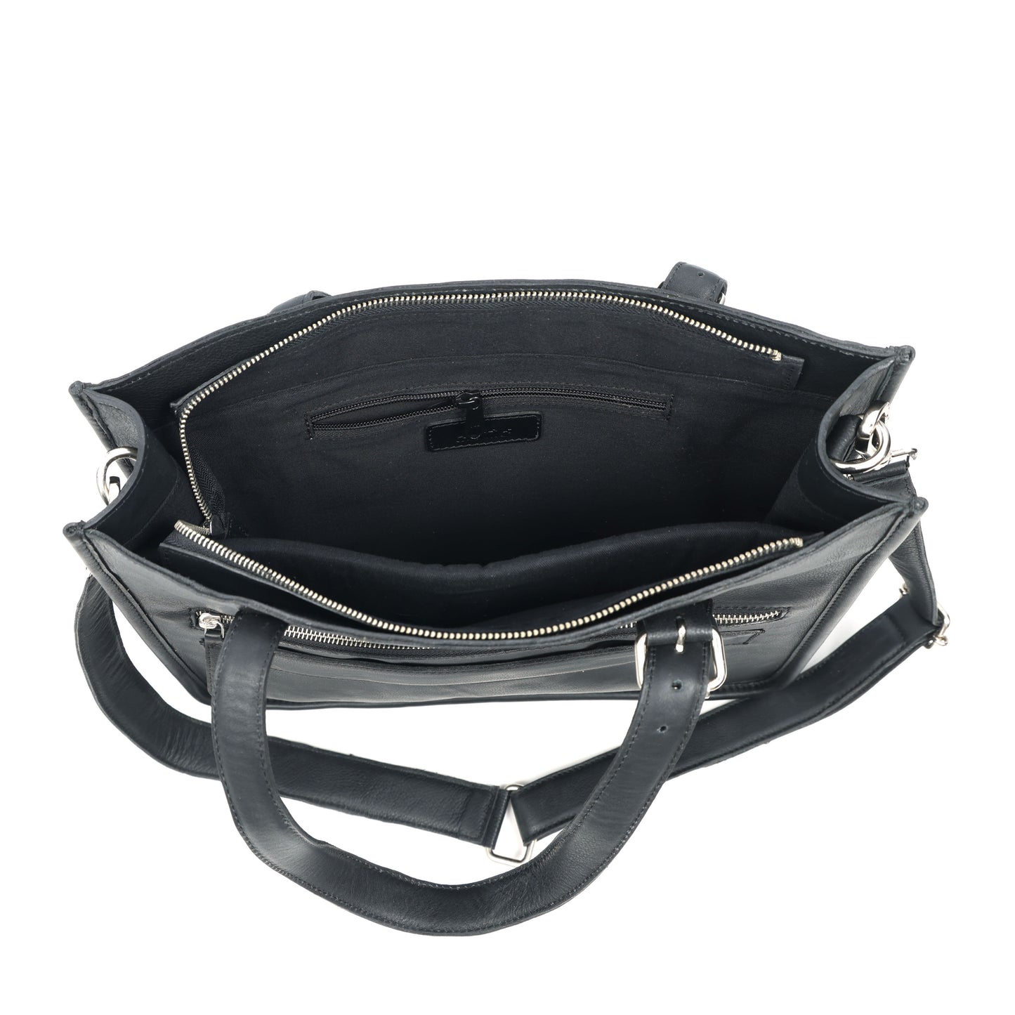 Black Soft Leather Handheld Bag  Lightweight & Elegant Daily Purse for Women. BG-1626