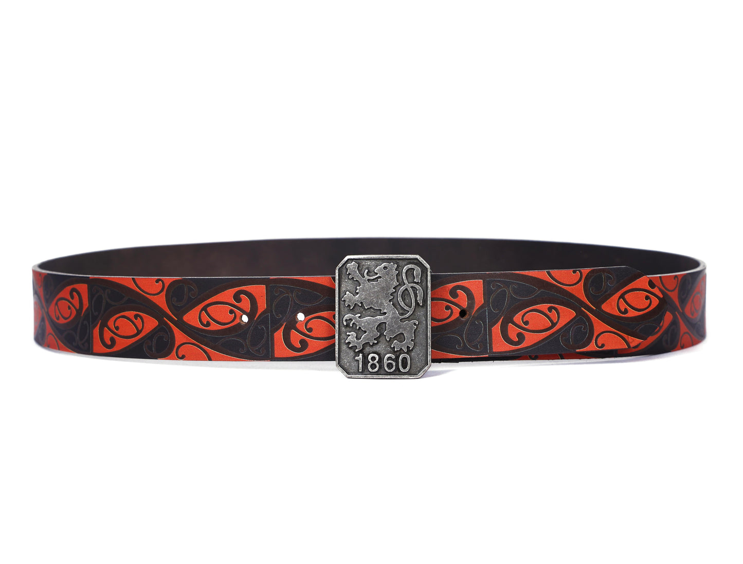 Bold & Bright: Leather Orange Printing Belts for Statement Style Art: LB-820
