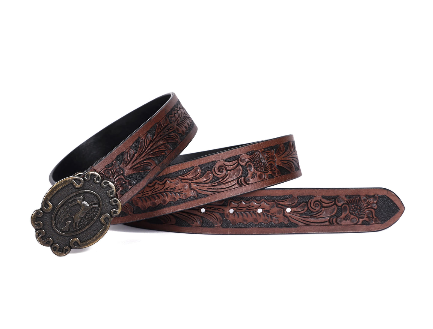 Hand-Carved Leather Belts: Timeless Elegance Art: LB-809