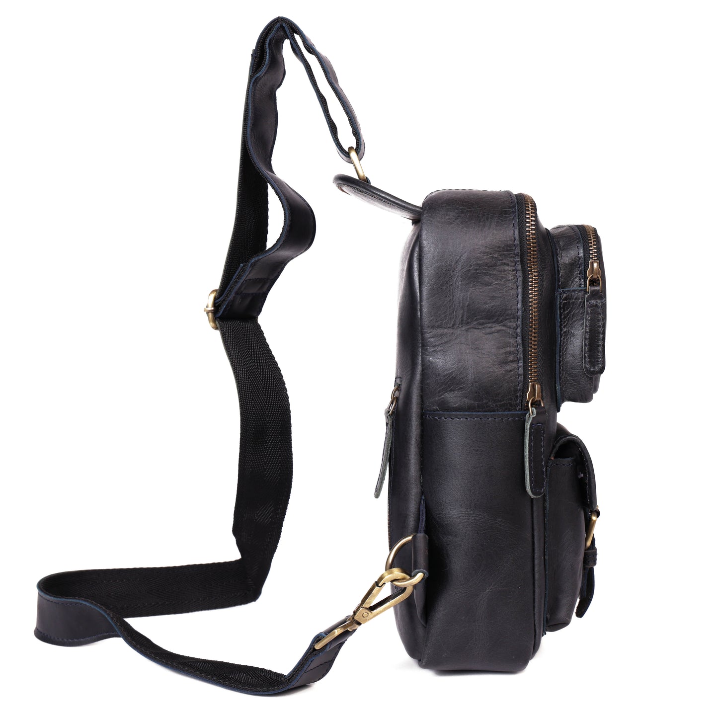 Brown Small Crossbody Leather Bag Art: BG-1617