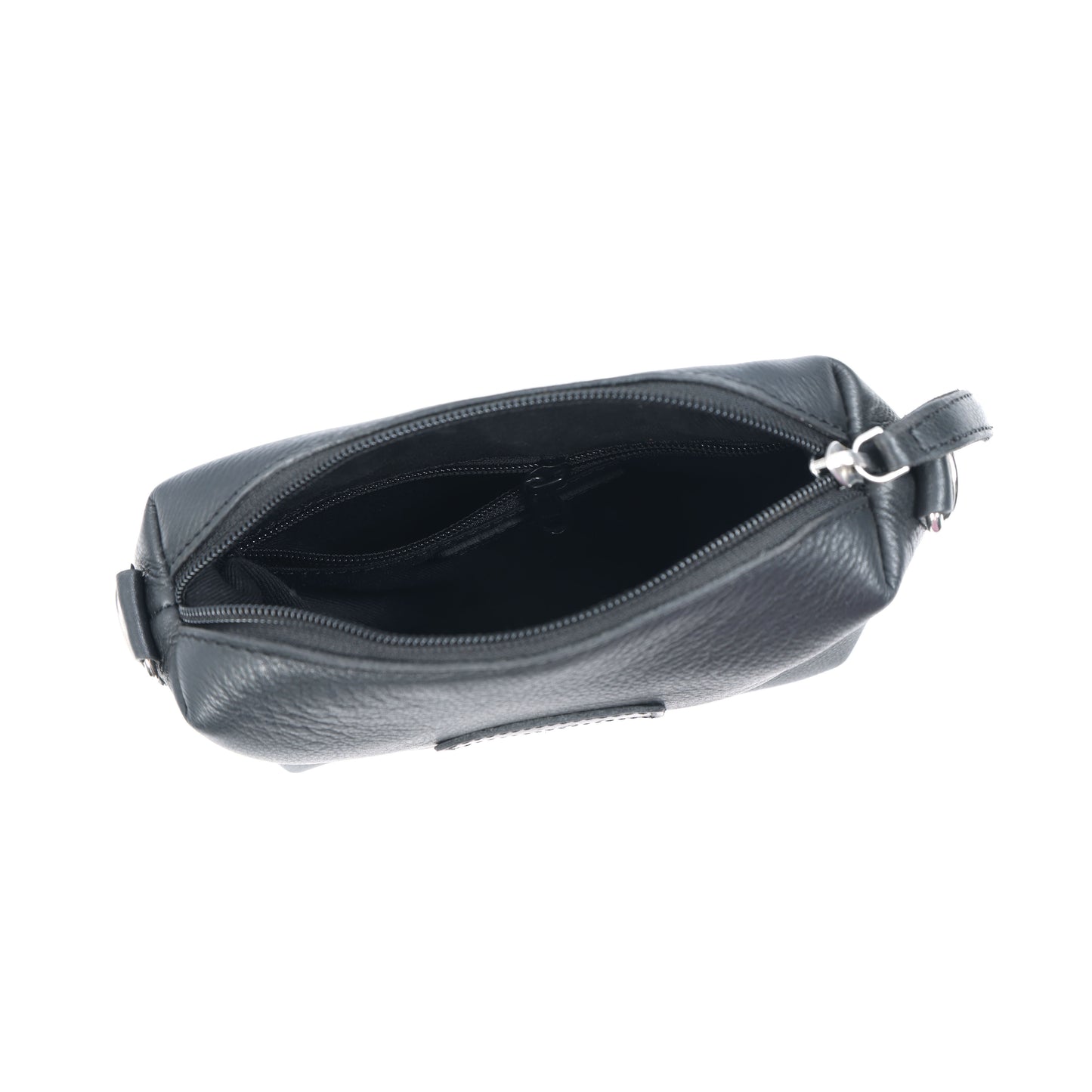 Black Leather Sling Bag with Detachable Strap Stylish & Versatile Crossbody.BG-1625