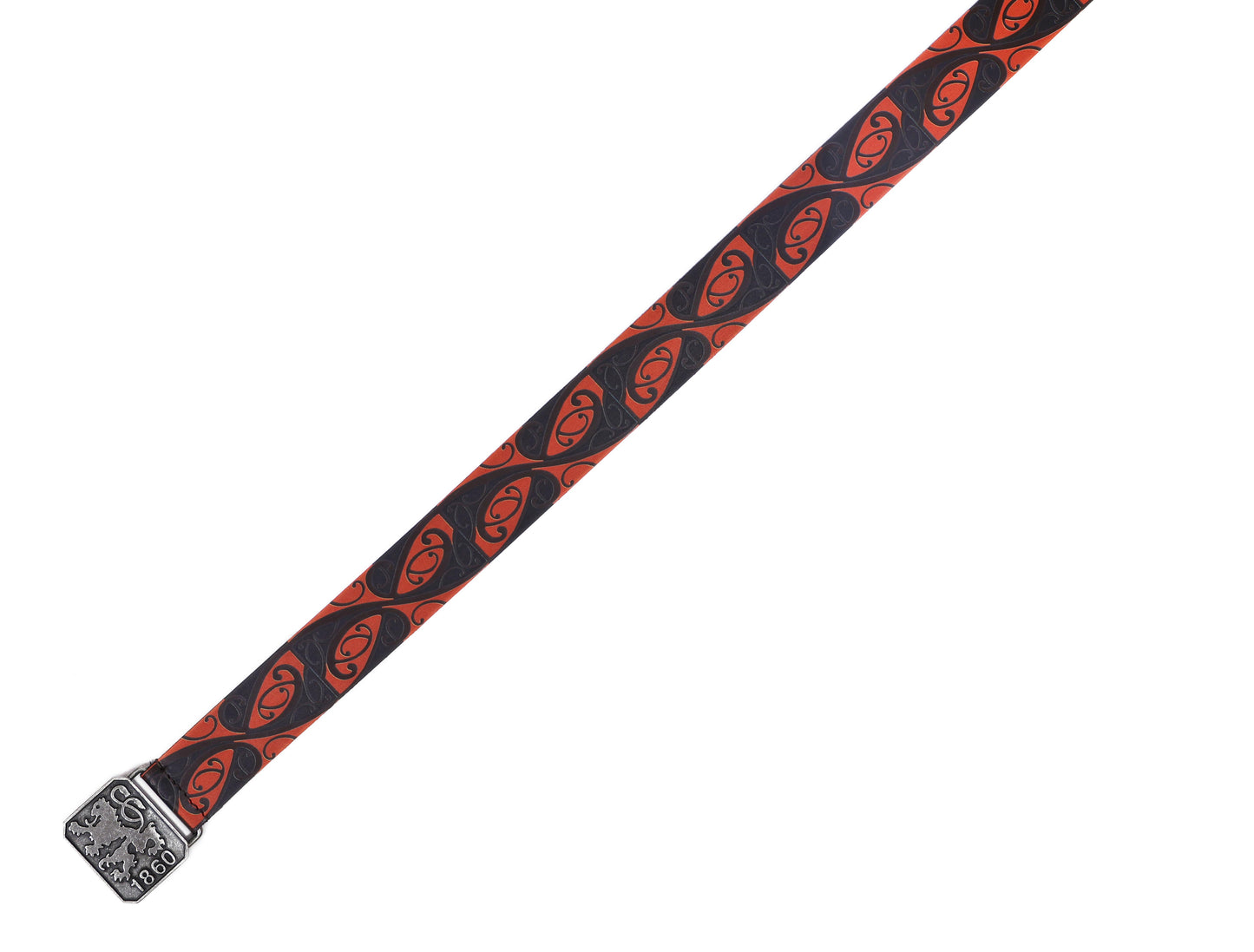 Bold & Bright: Leather Orange Printing Belts for Statement Style Art: LB-820