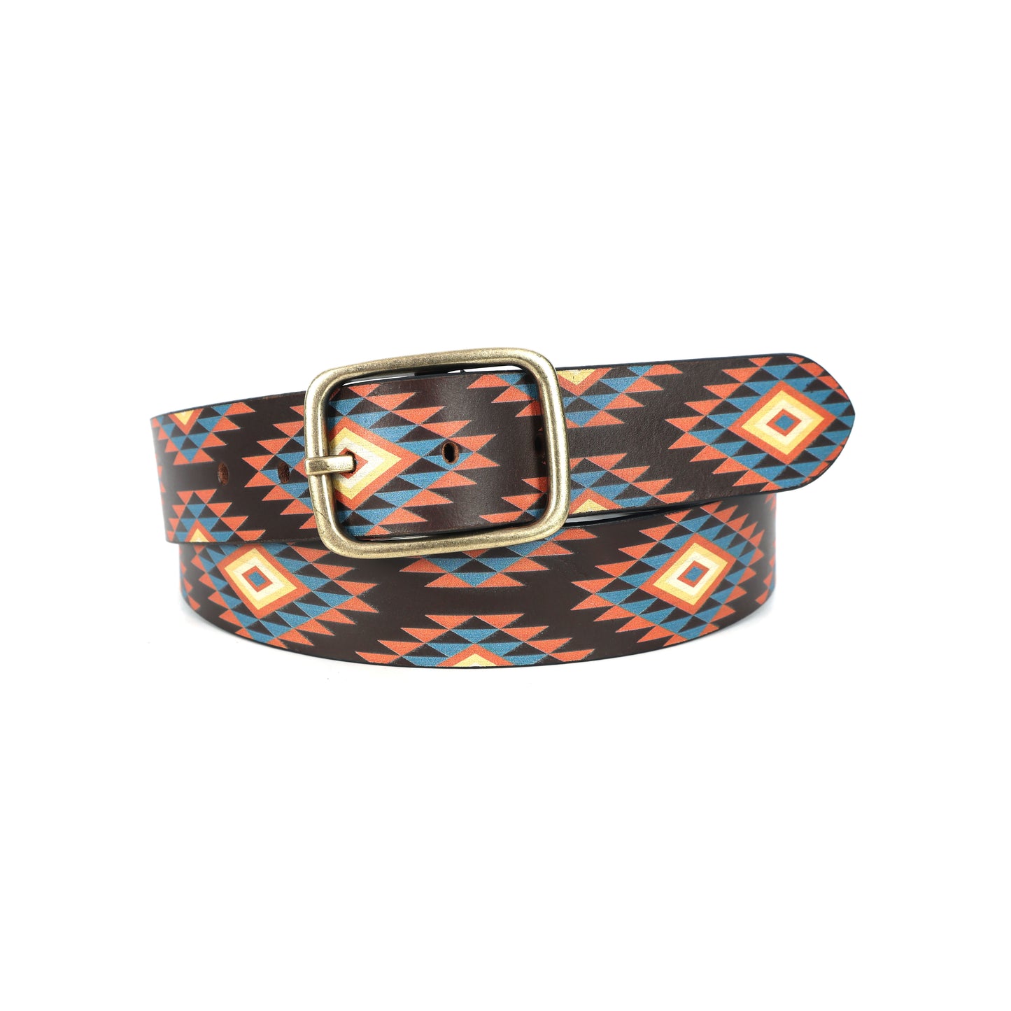 Stylish Printing Belt with Golden Buckle Premium Fashion Accessory for Men & Women.LB-896