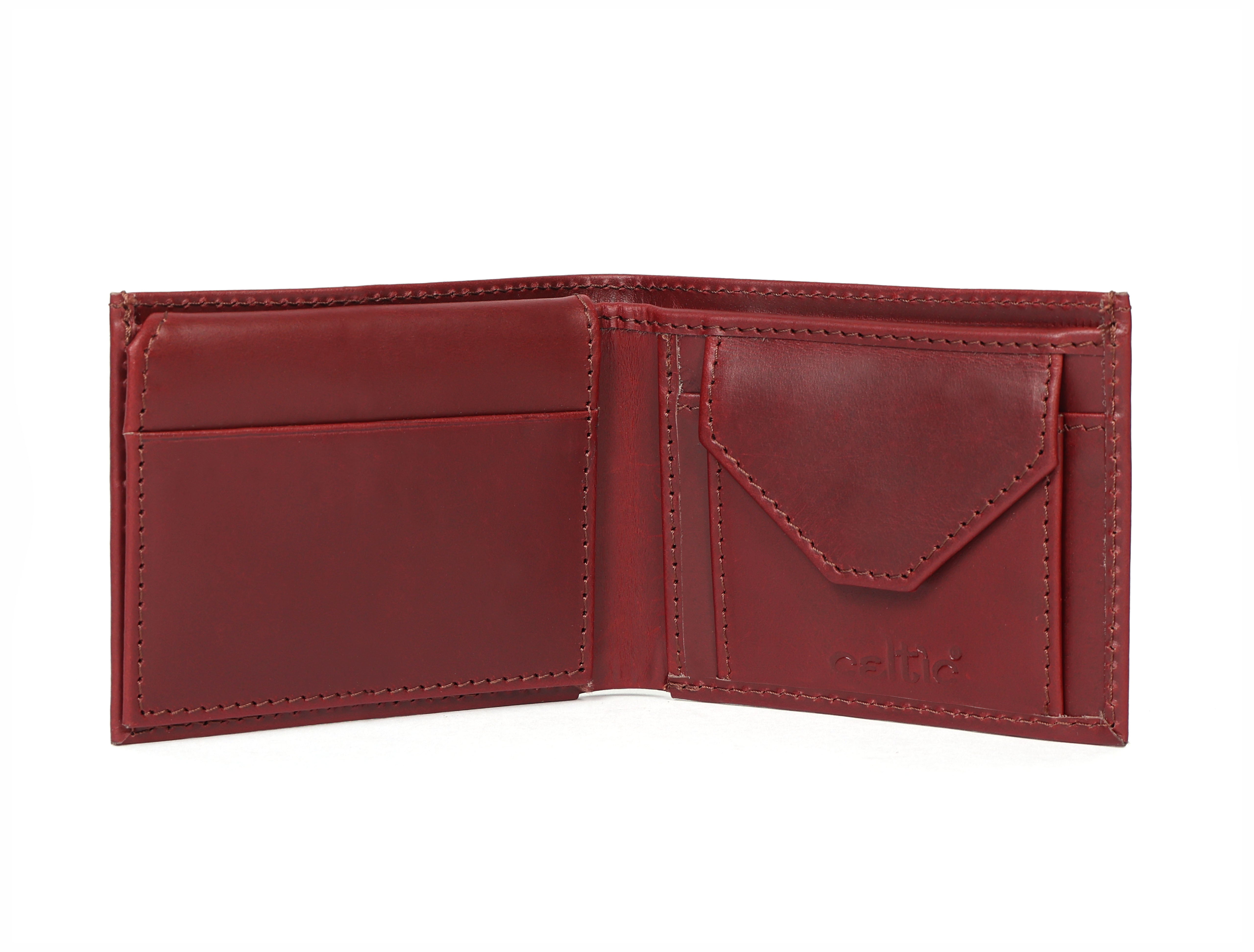 Celtic Genuine Leather Bi-Fold Wallet with Coin Pocket | Slim & Stylish Men’s Wallet