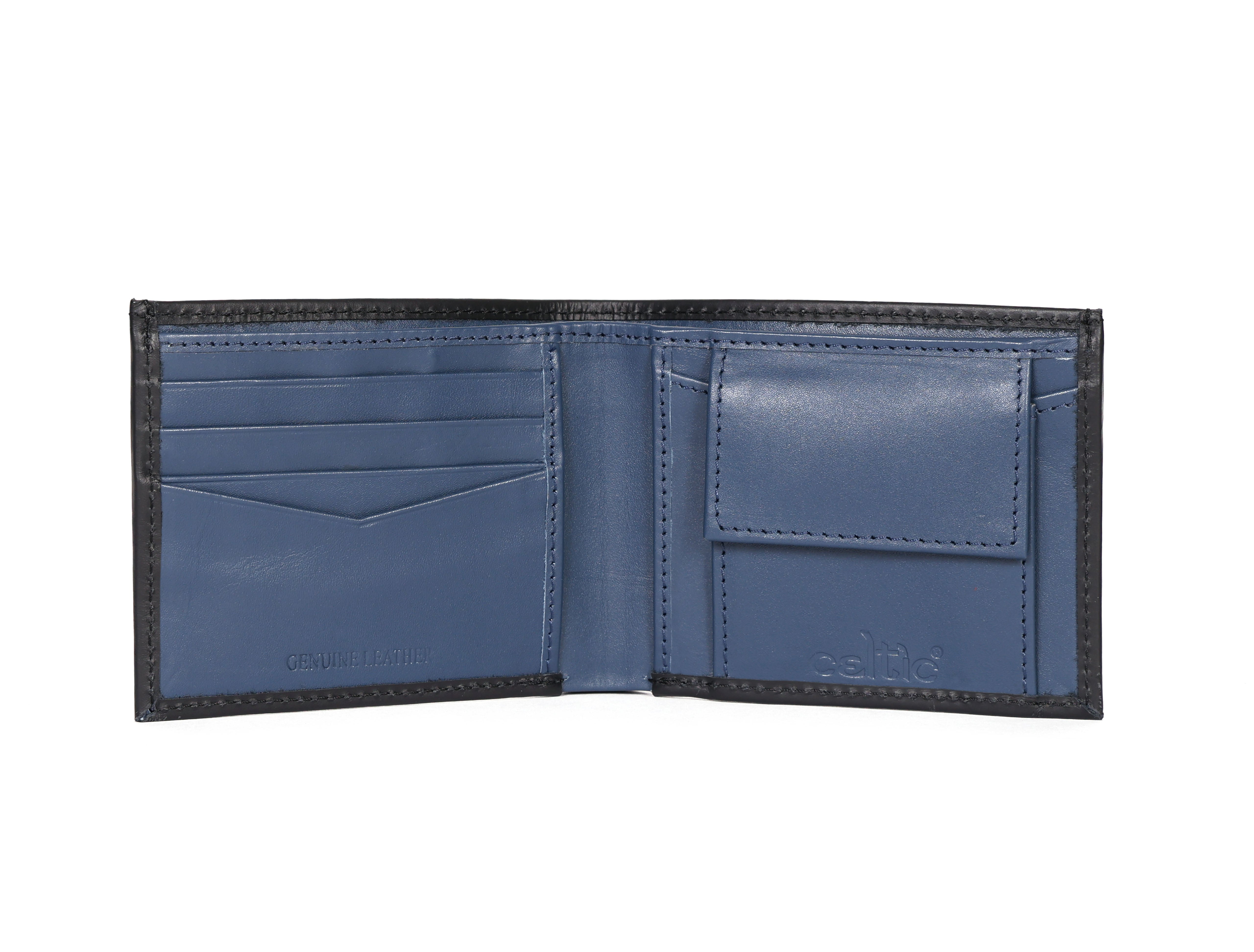 Celtic Genuine Leather Bi-Fold Wallet with Coin Pocket | Slim & Stylish Men’s Wallet