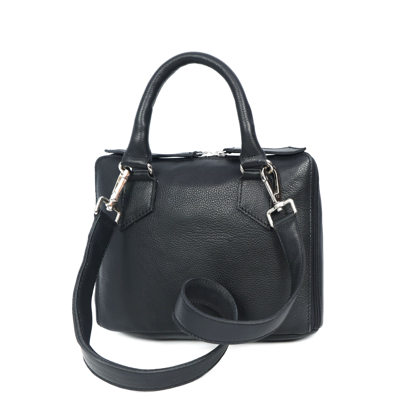 Black Premium Soft 100% Pure Leather Handheld Bag  Elegant & Durable Everyday Purse. BG-1629
