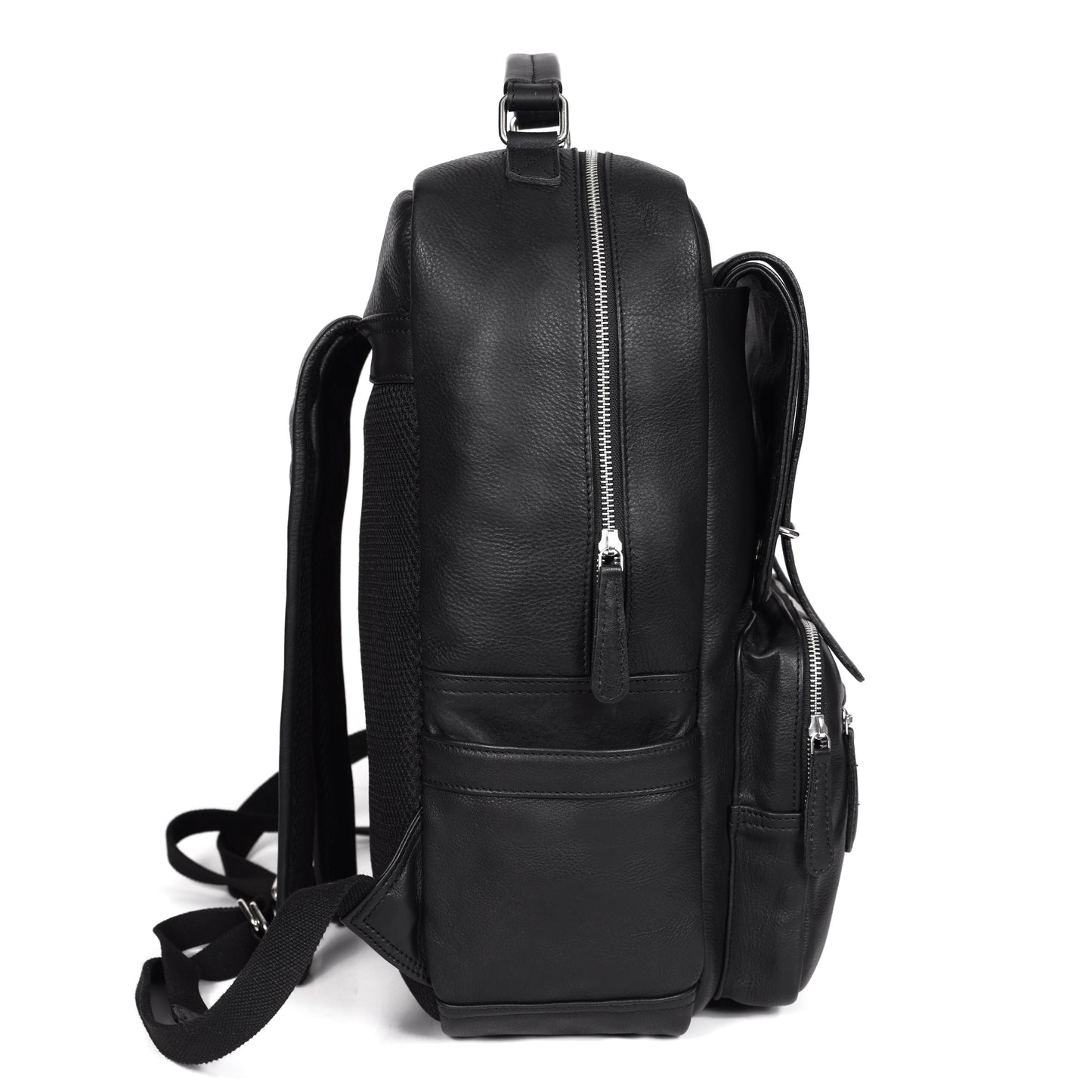 Elegant Soft Black Leather Backpack Stylish, Versatile, and Organized ART:- BG-1610