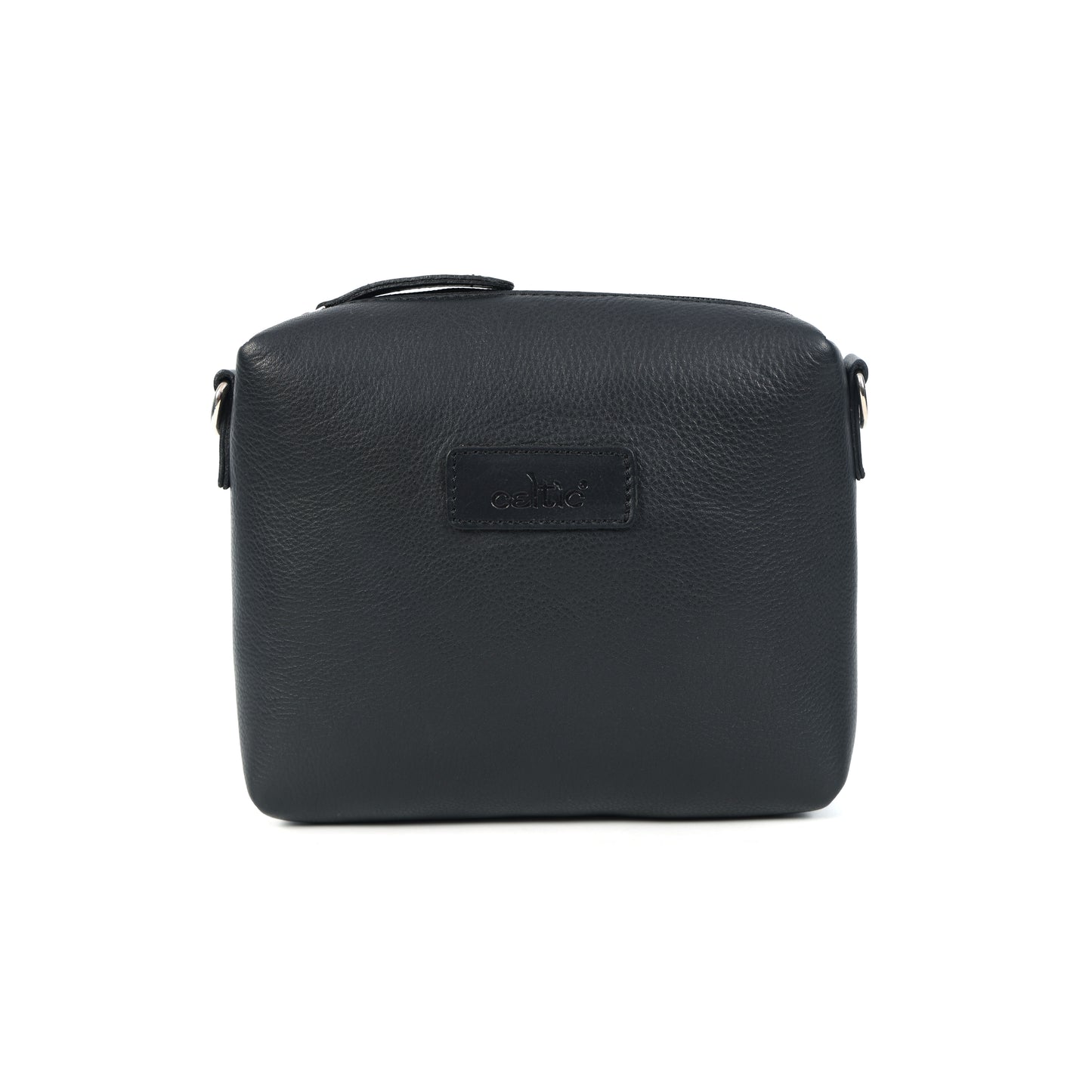 Black Leather Sling Bag with Detachable Strap Stylish & Versatile Crossbody.BG-1625
