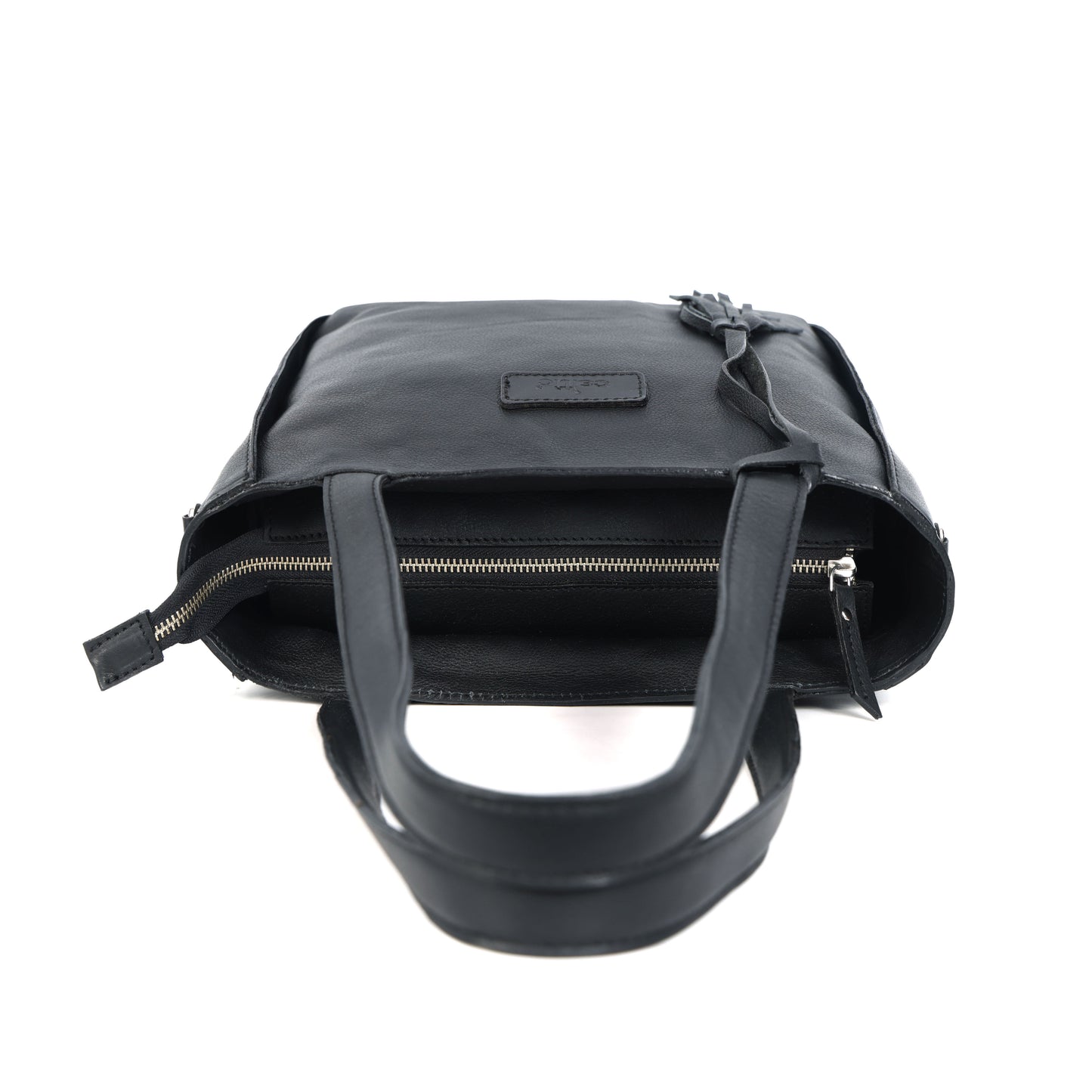 Black Handheld Leather Sling Bag with Detachable Strap – Stylish & Versatile.BG-1624