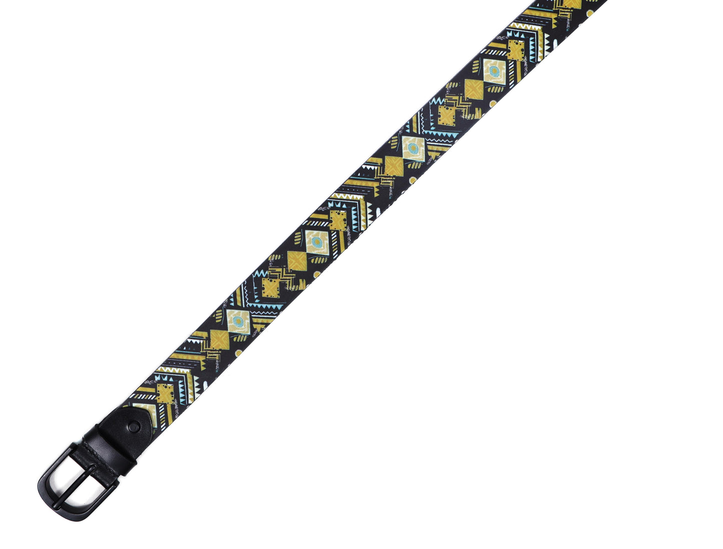 Vibrant Chic: Stand Out with Leather Yellow Printing Belts Art: LB-819