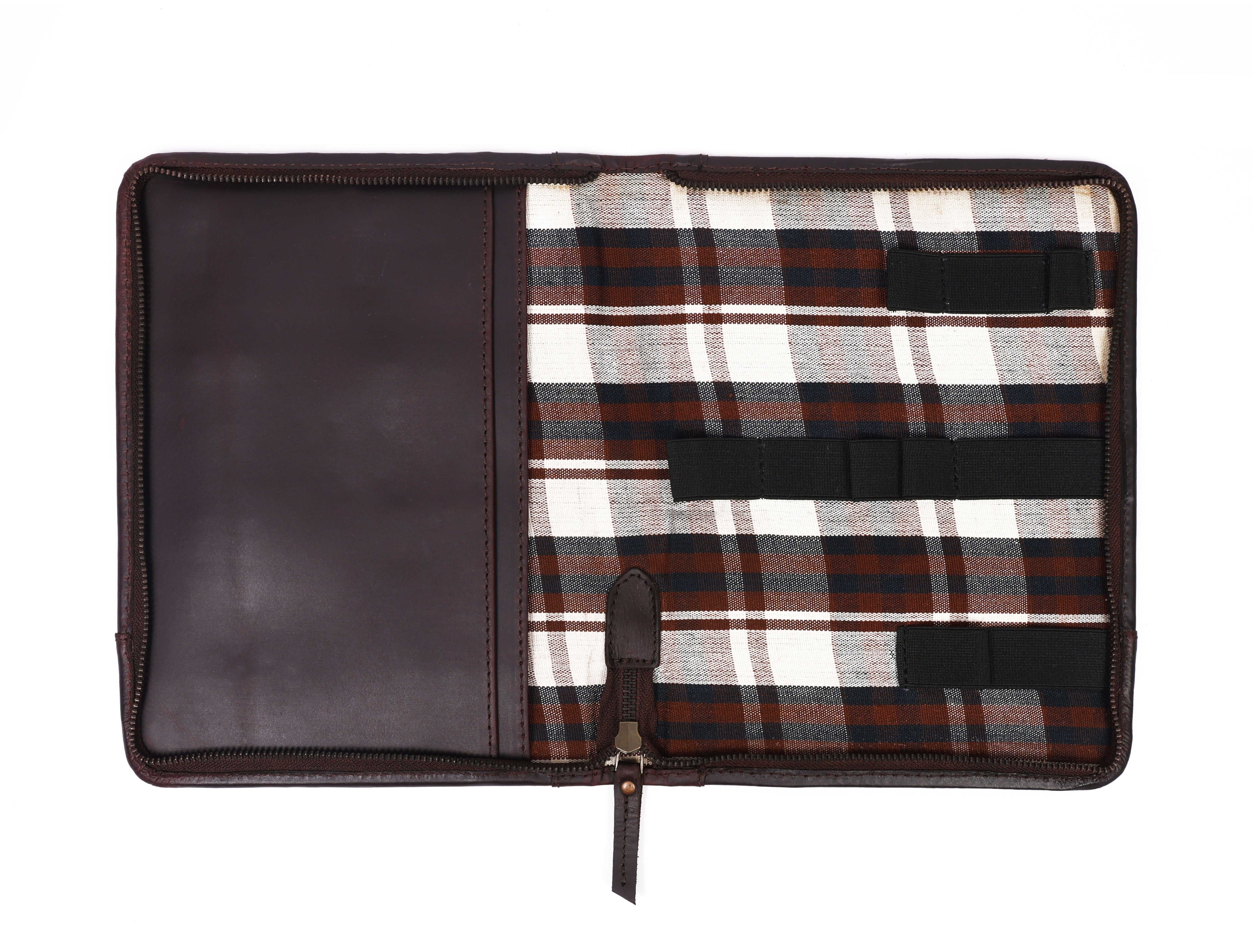 Premium Leather Organizer Folder with Zipper