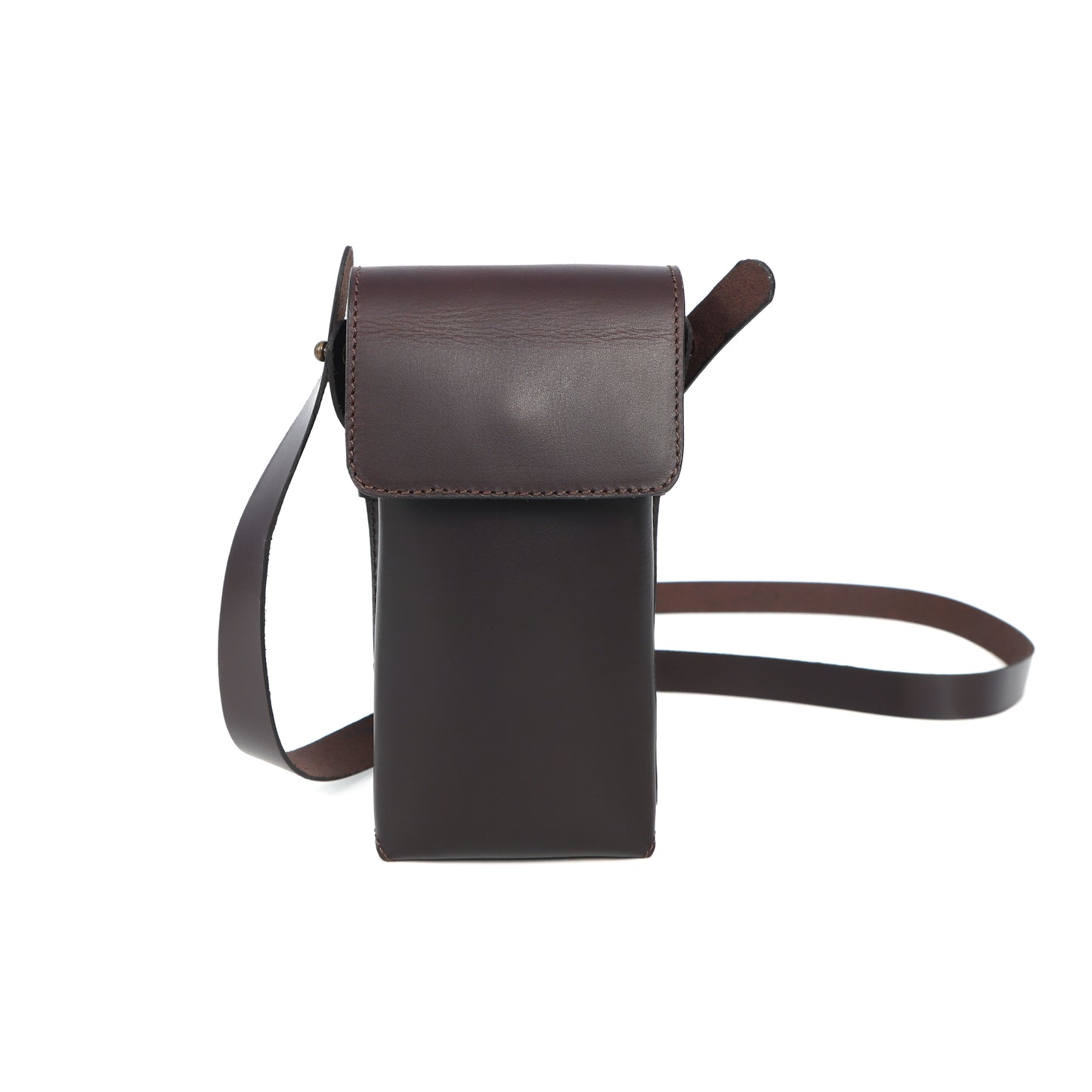 Genuine Leather Mobile Pouch with Fixed Sling – Hands-Free, Stylish & Durable. LA-1427