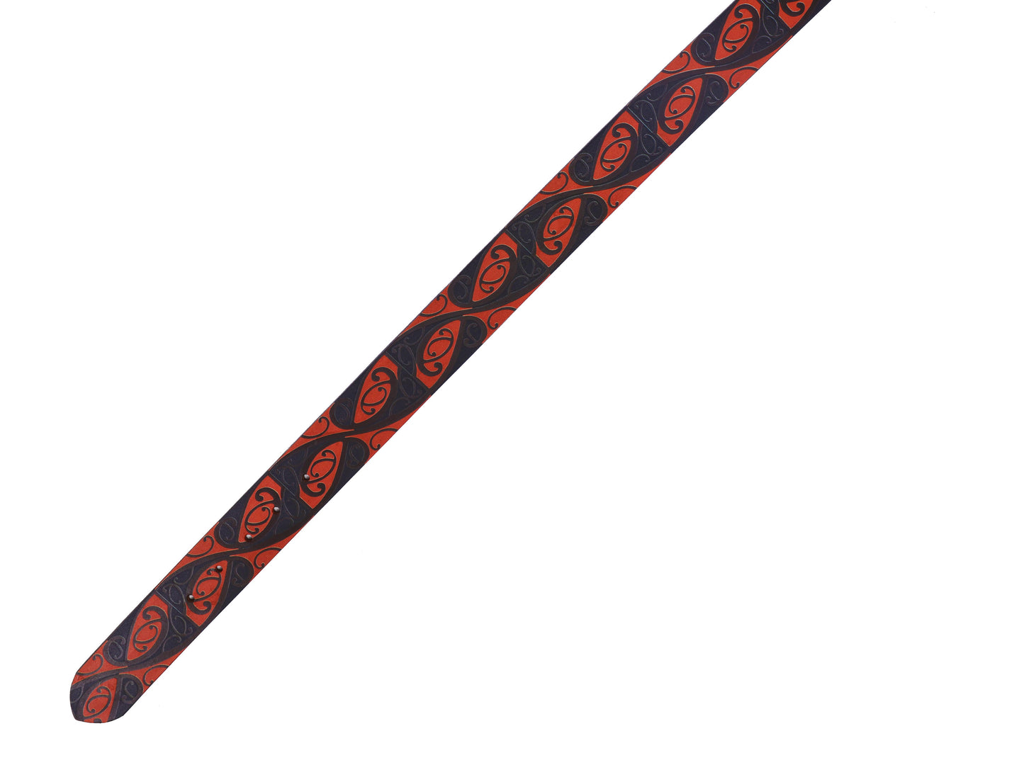 "Bold & Bright: Leather Orange Printing Belts for Statement Style" Art: LB-820