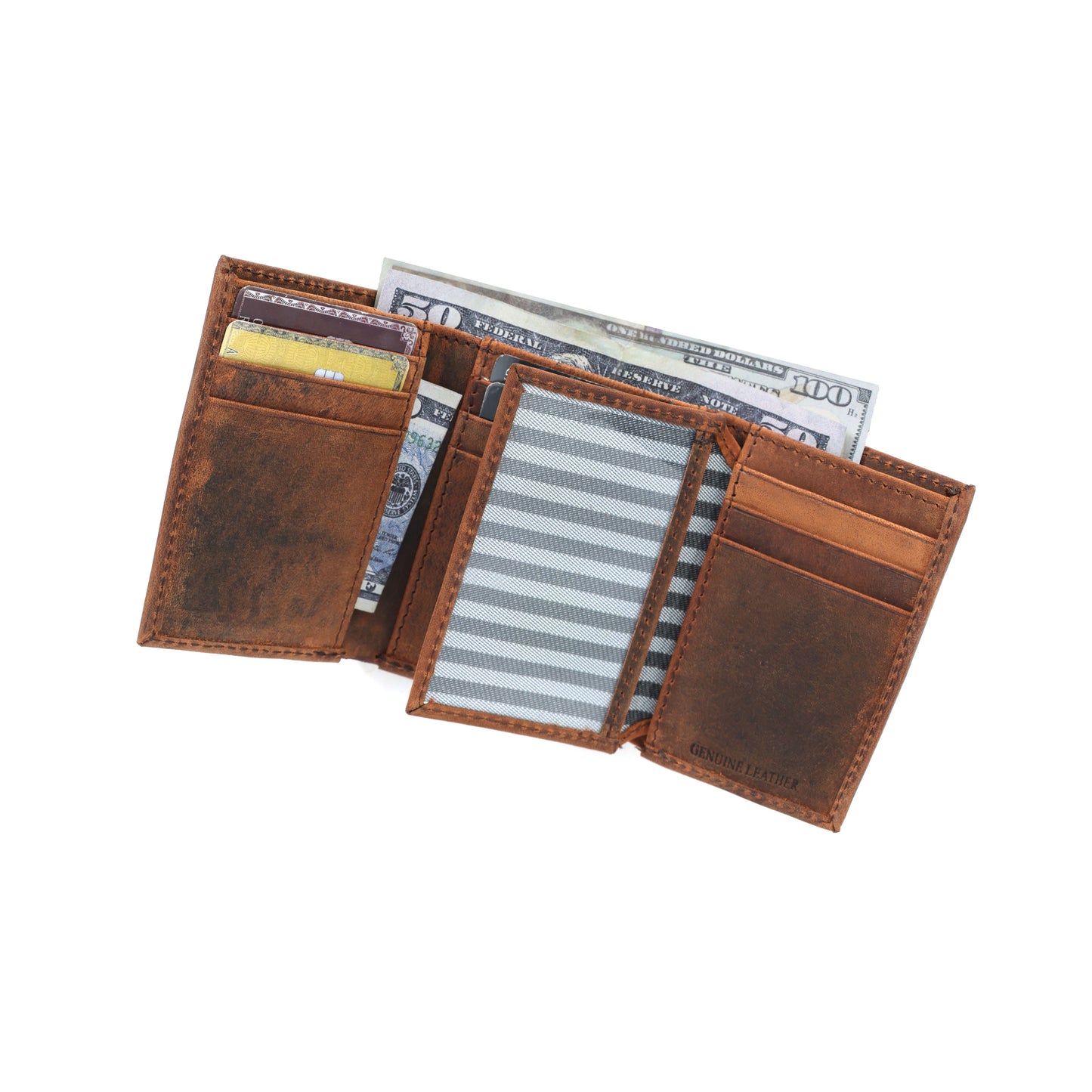 Vintage Leather Wallet, Art:- LA-1405