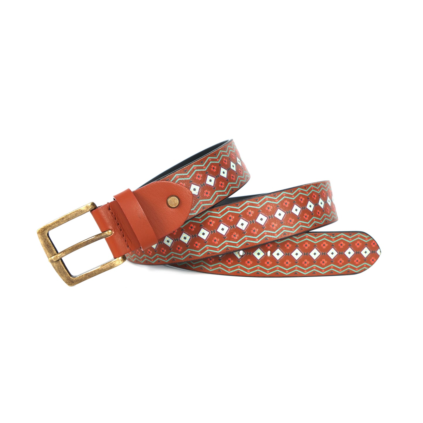 Stylish Brown Digital Print Belt for Men & Women Trendy & Durable Accessory.LB-886