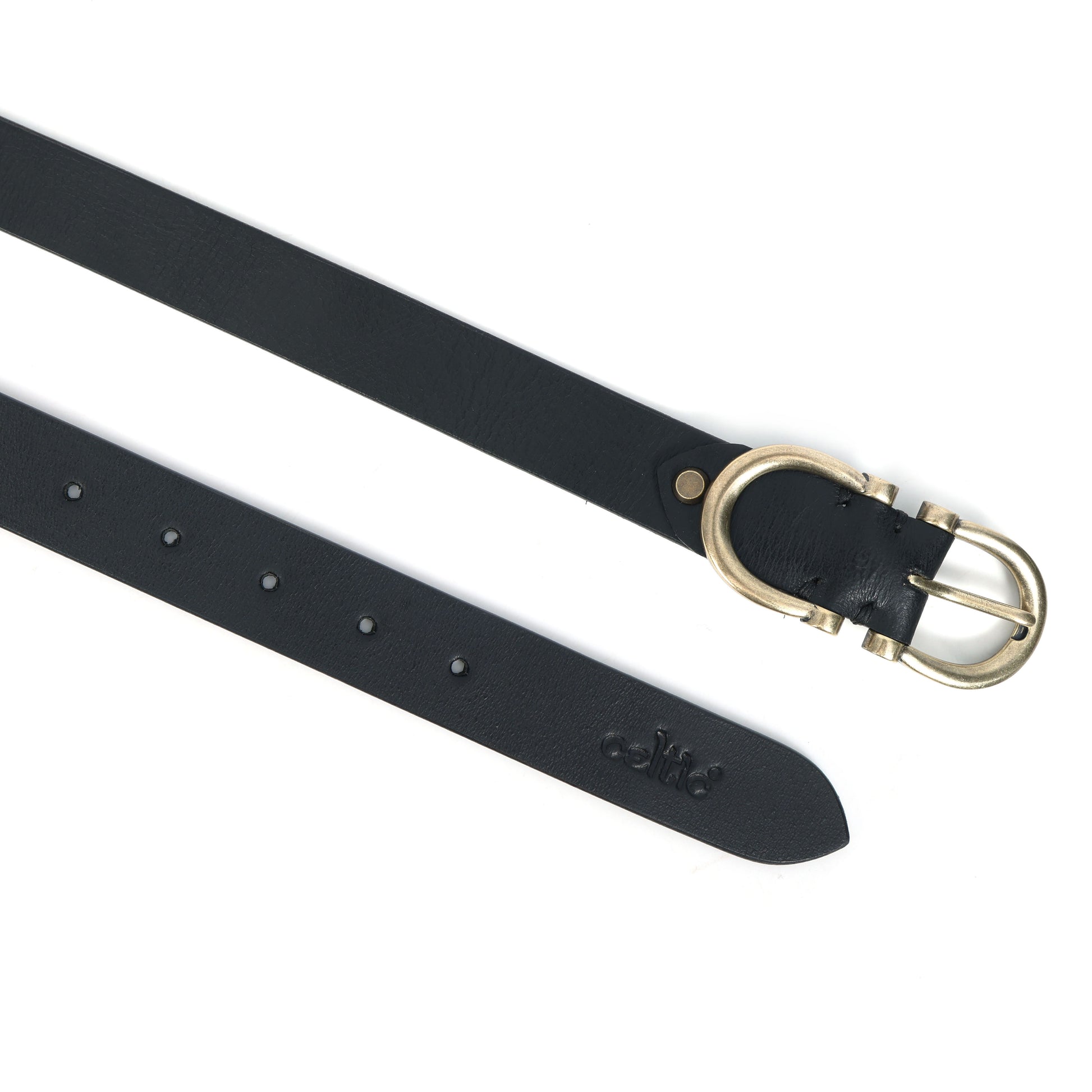 Premium New Designer Black Milled Leather Belt. LB-858