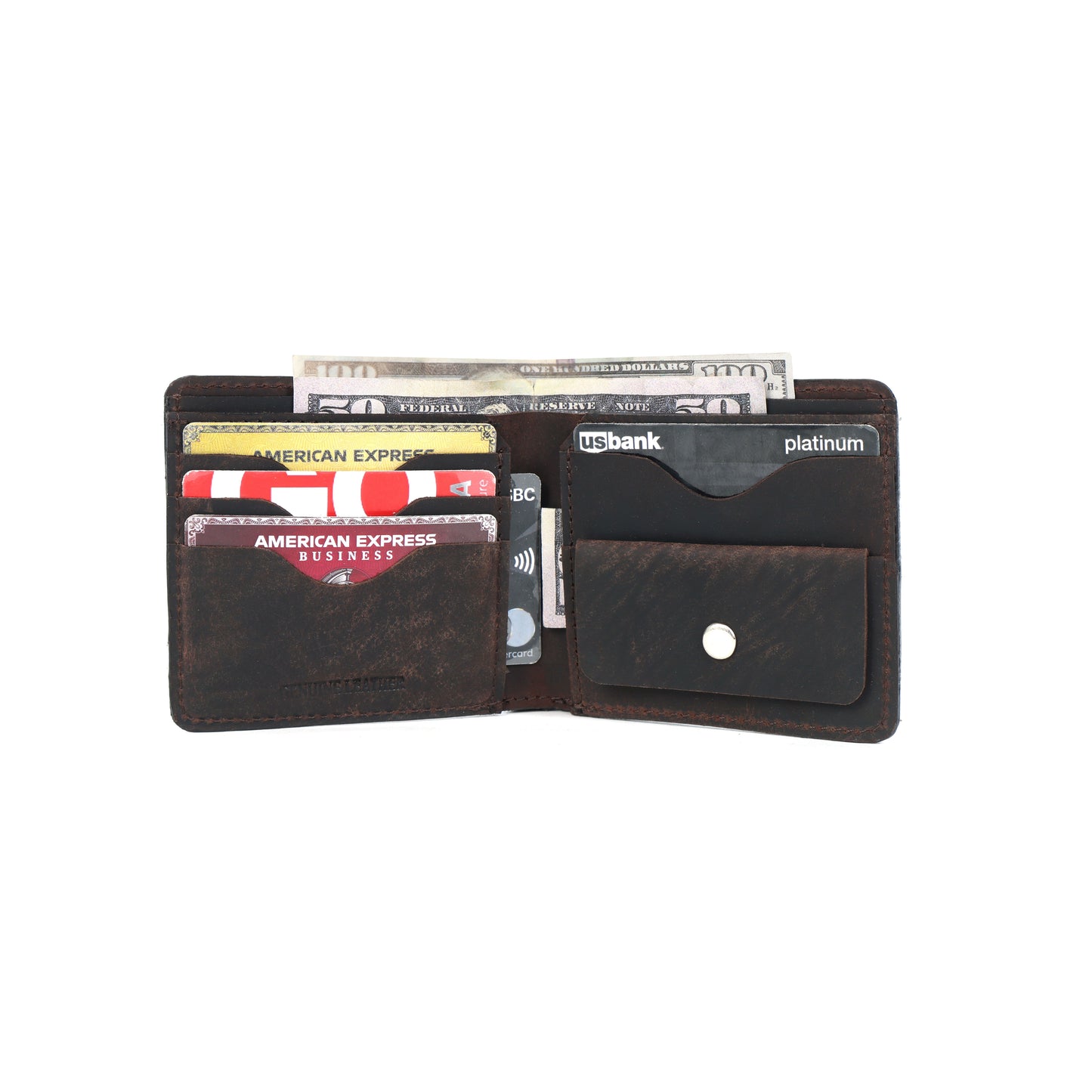 Premium Brown Leather Wallet – Stylish, Durable & Slim Design for Men. LA-1417