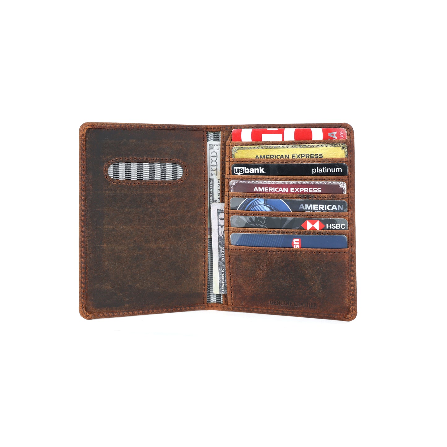Premium Brown Leather Passport Case – Stylish & Durable Travel Wallet.LA-1418