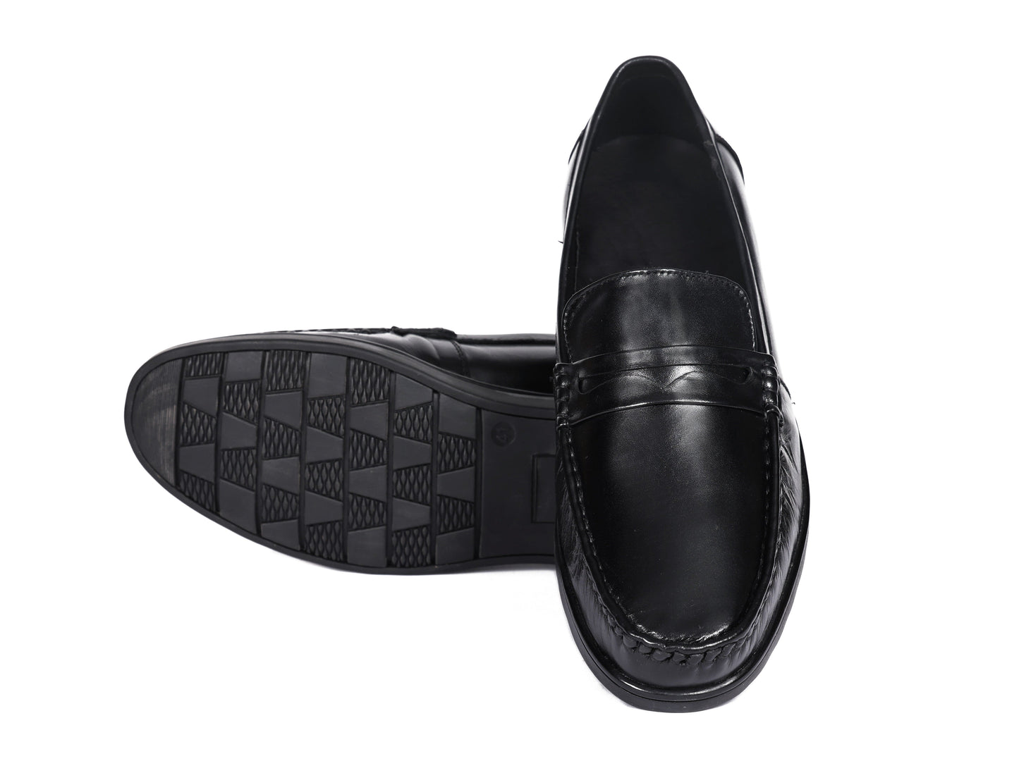 "Stride in Style: Black Casual Loafer Shoes" Art: LS-1104