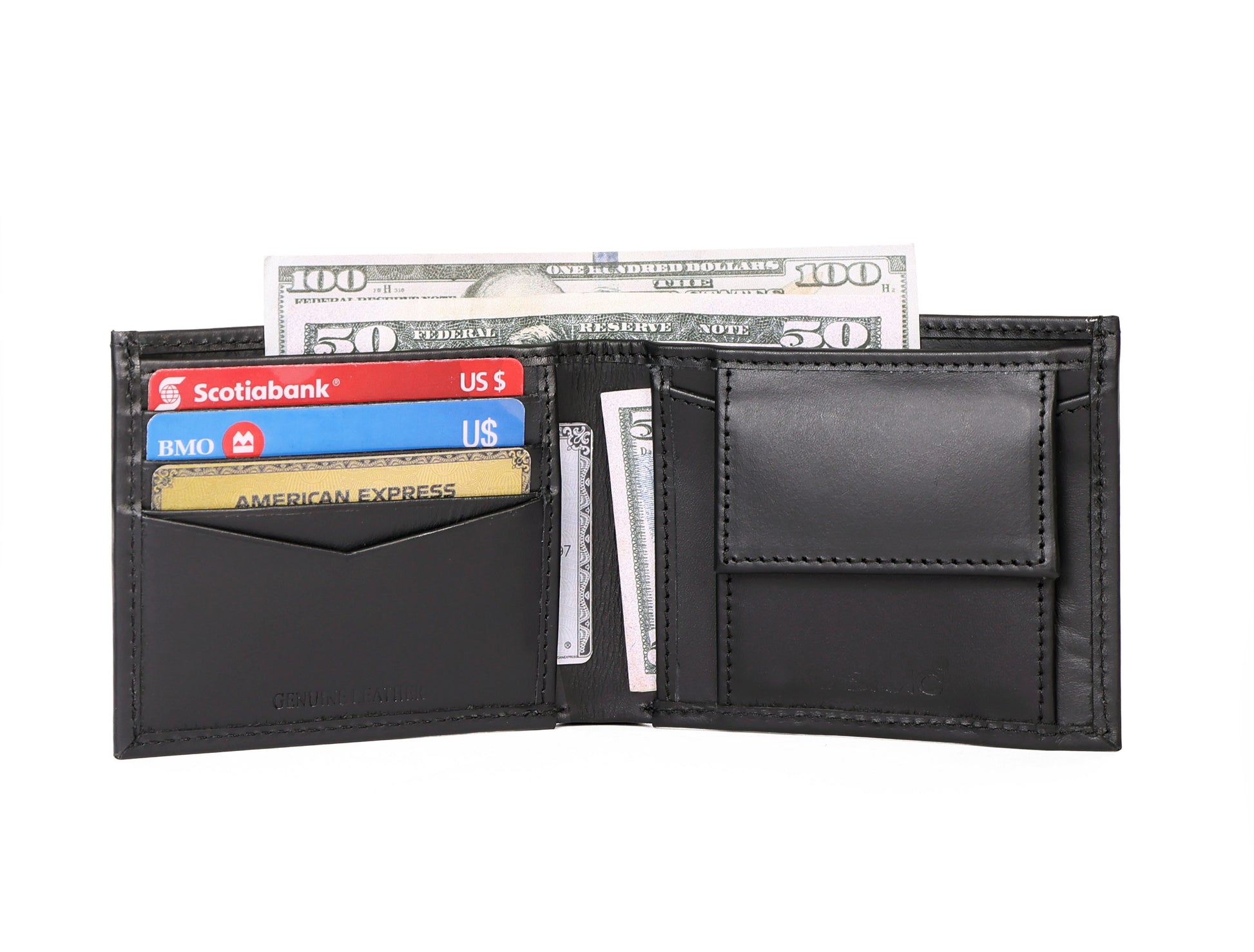 Premium Black Leather Wallet - CELTICINDIA