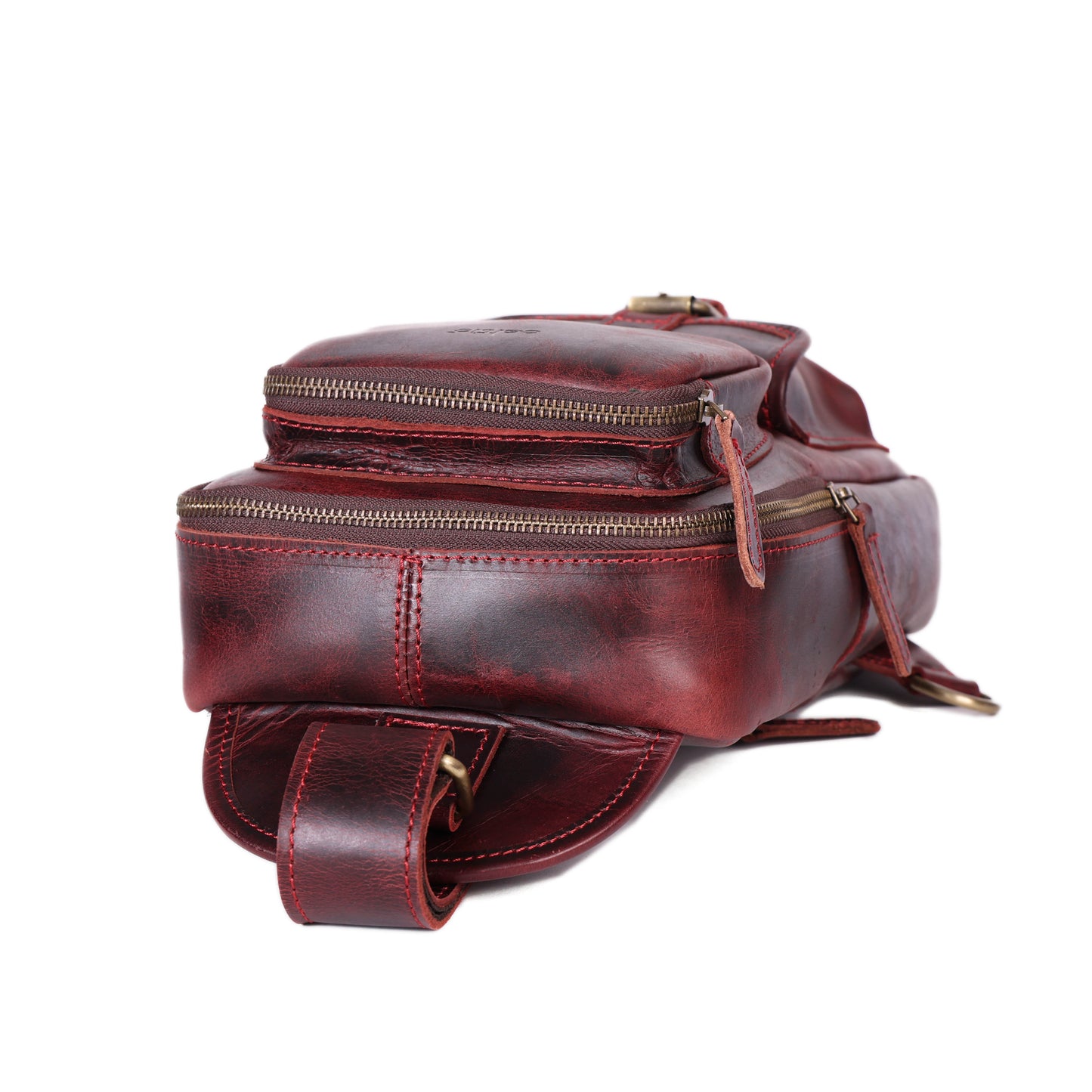 Brown Small Crossbody Leather Bag Art: BG-1617