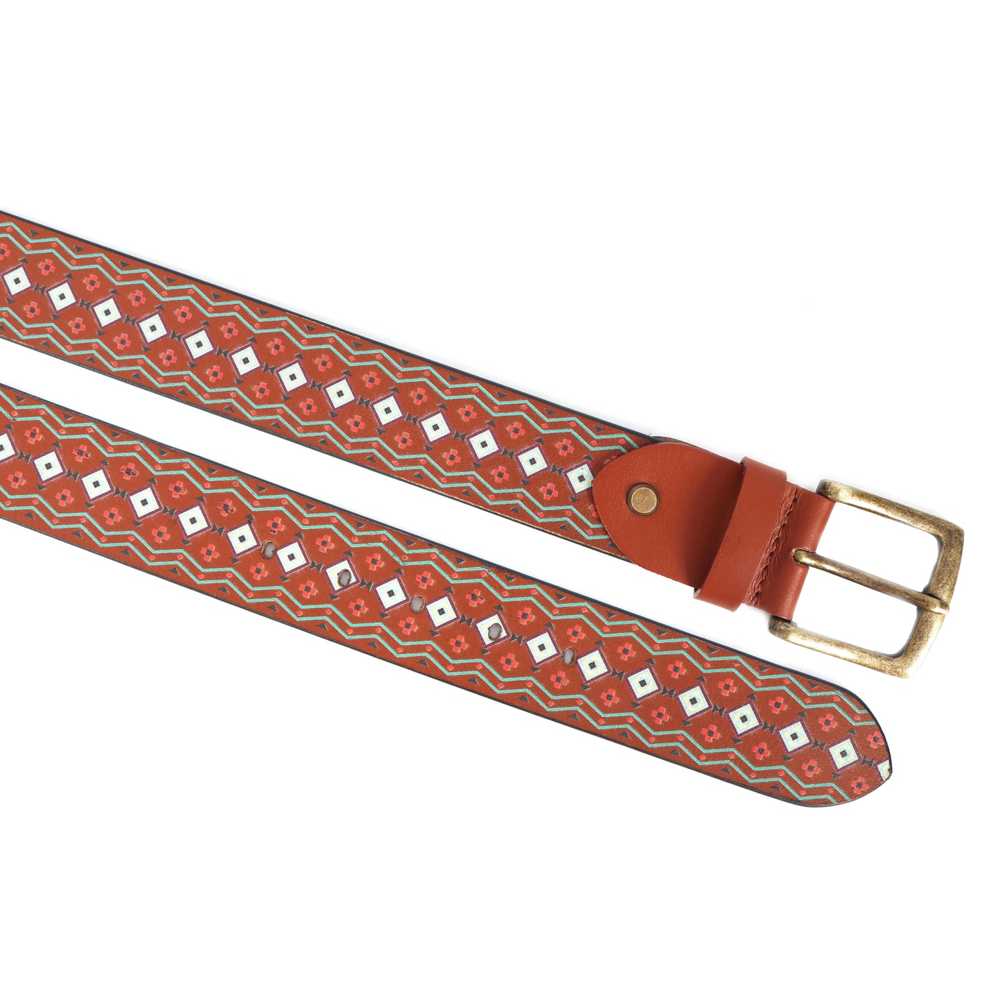 Stylish Brown Digital Print Belt for Men & Women Trendy & Durable Accessory.LB-886