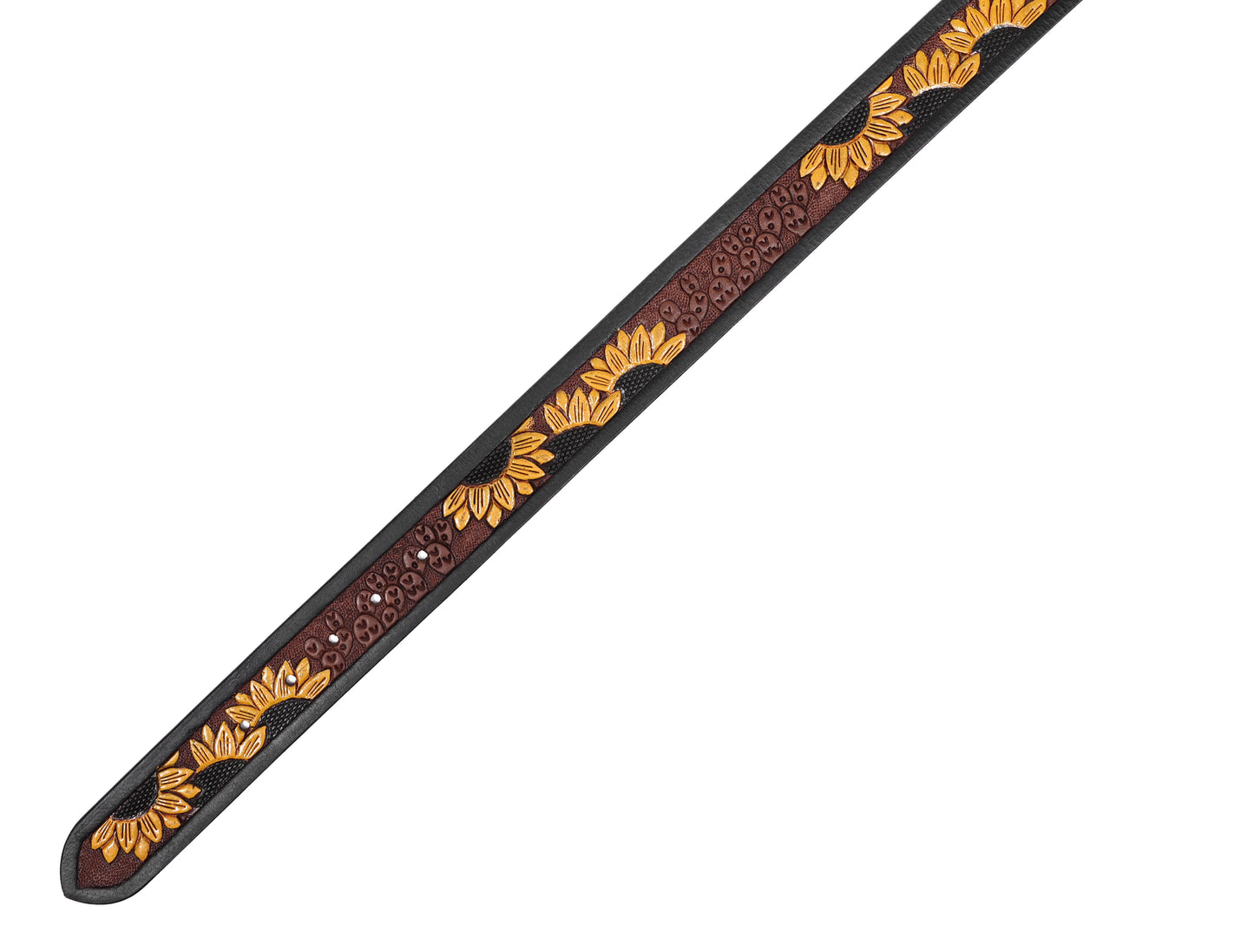 Vibrant Elegance: Hand-Carved Yellow Leather Belts Art: LB-816