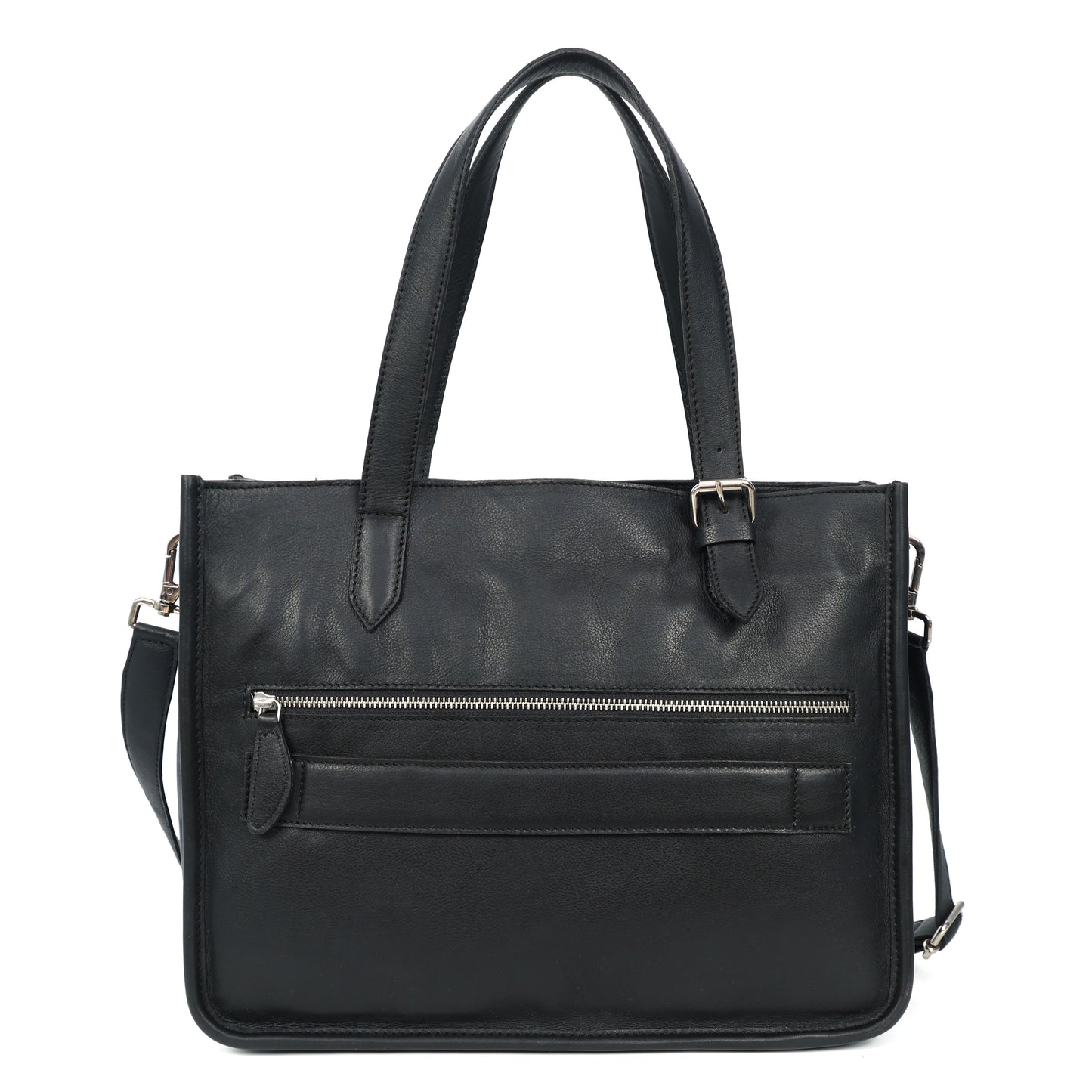 Black Soft Leather Handheld Bag  Lightweight & Elegant Daily Purse for Women. BG-1626