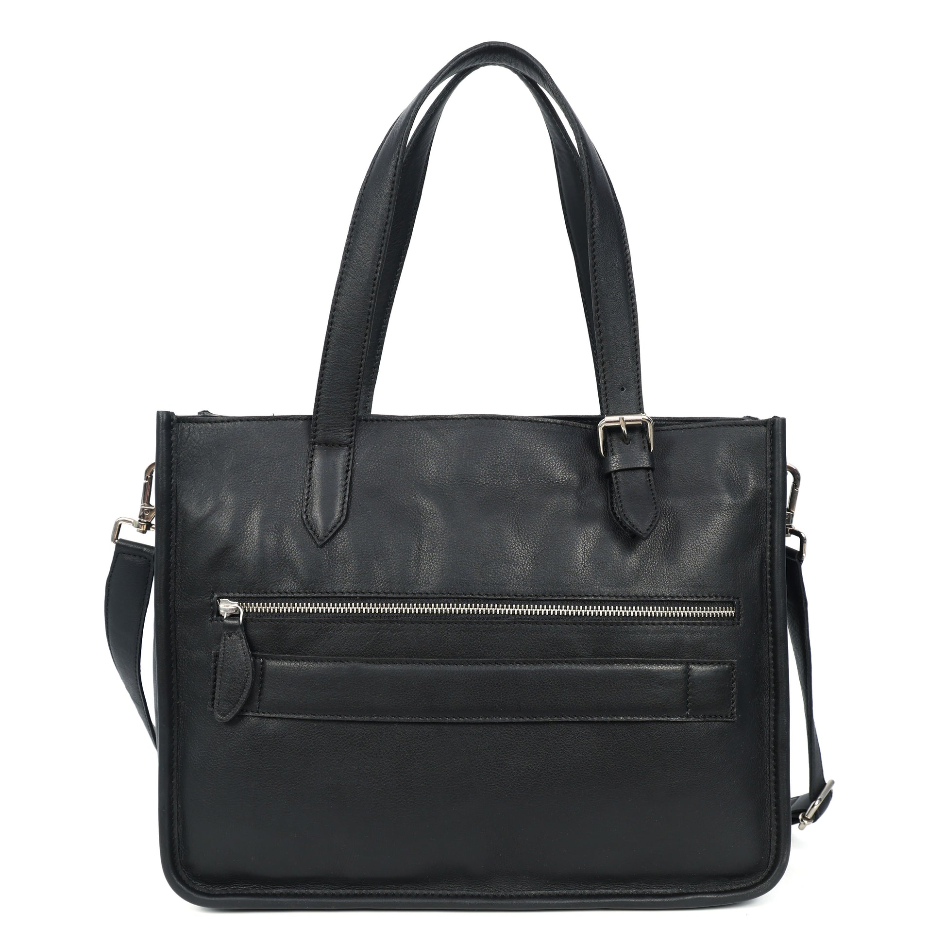 Black Soft Leather Handheld Bag  Lightweight & Elegant Daily Purse for Women. BG-1626