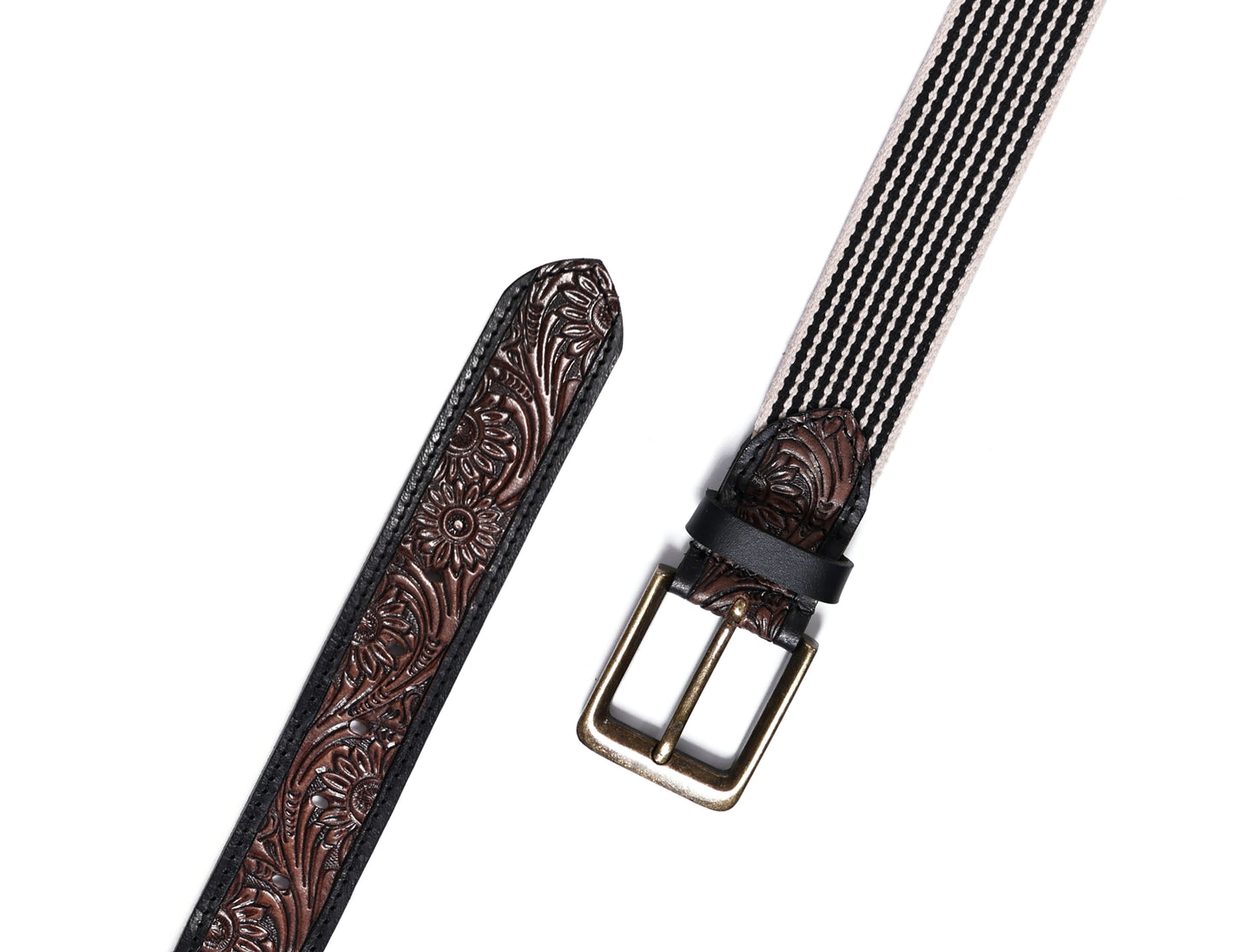 Artisan Elegance: Leather Hand-Tooled and Webbing Belt – A Perfect Blend of Tradition and Modern Style. - CELTICINDIA