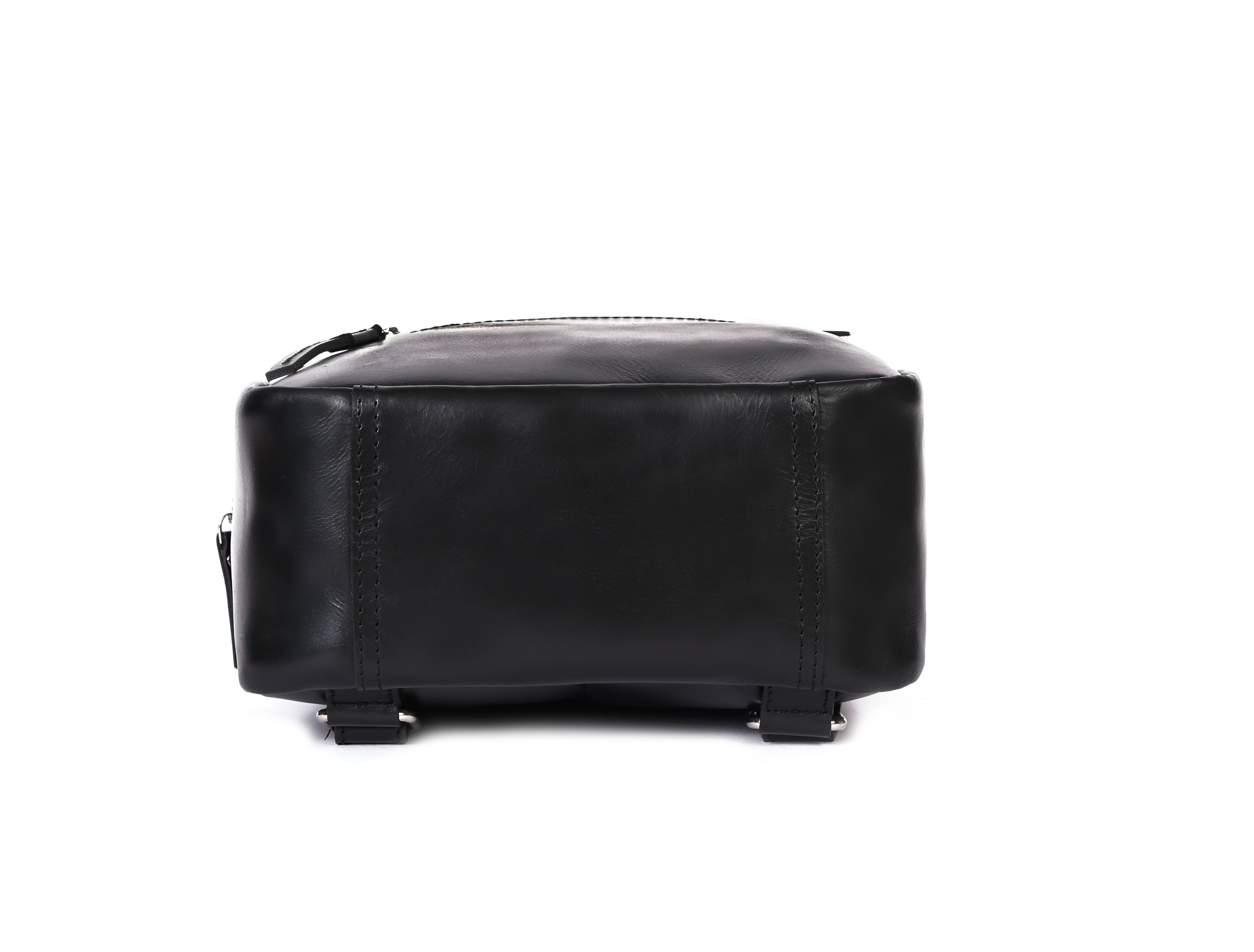 Premium Genuine Leather Backpack for Women | Minimal Structured Design with Front Zip Pocket