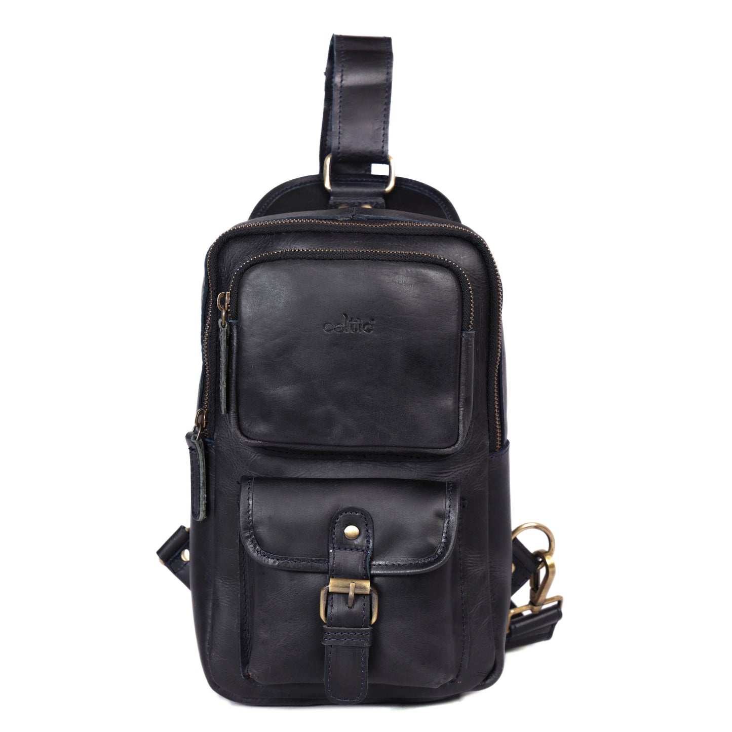 Brown Small Crossbody Leather Bag Art: BG-1617