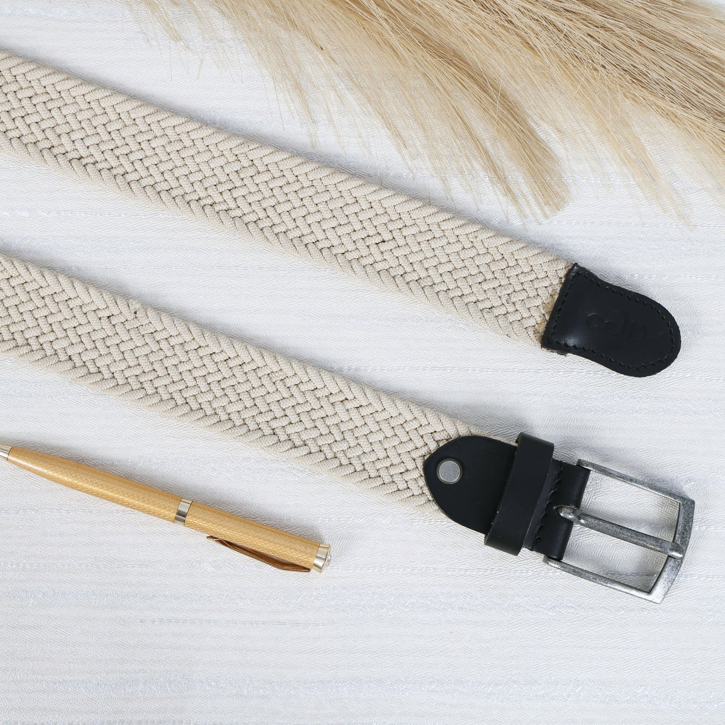 White Webbing Belt – Durable, Adjustable & Stylish for Everyday Wear.LB-881