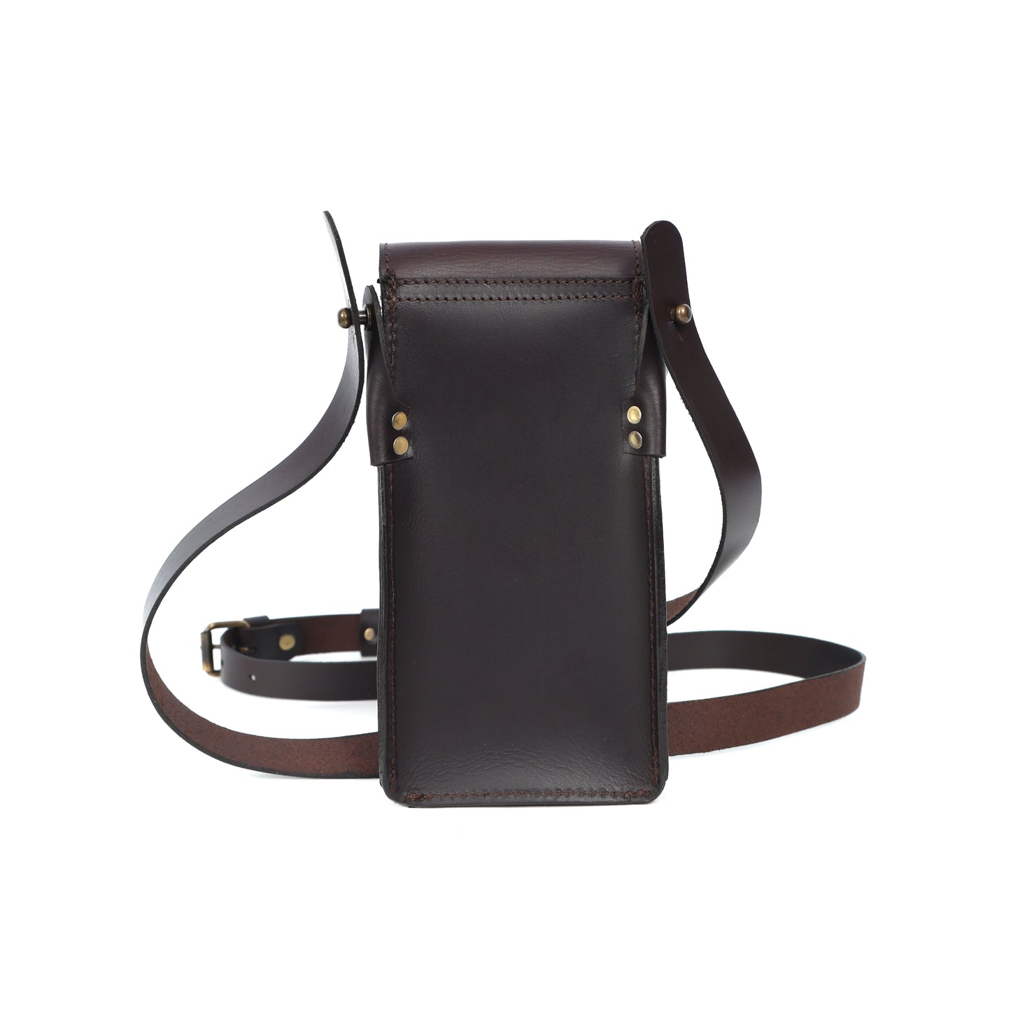 Genuine Leather Mobile Pouch with Fixed Sling – Hands-Free, Stylish & Durable. LA-1427