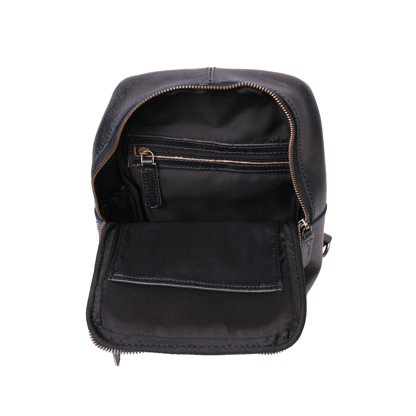 Brown Small Crossbody Leather Bag Art: BG-1617
